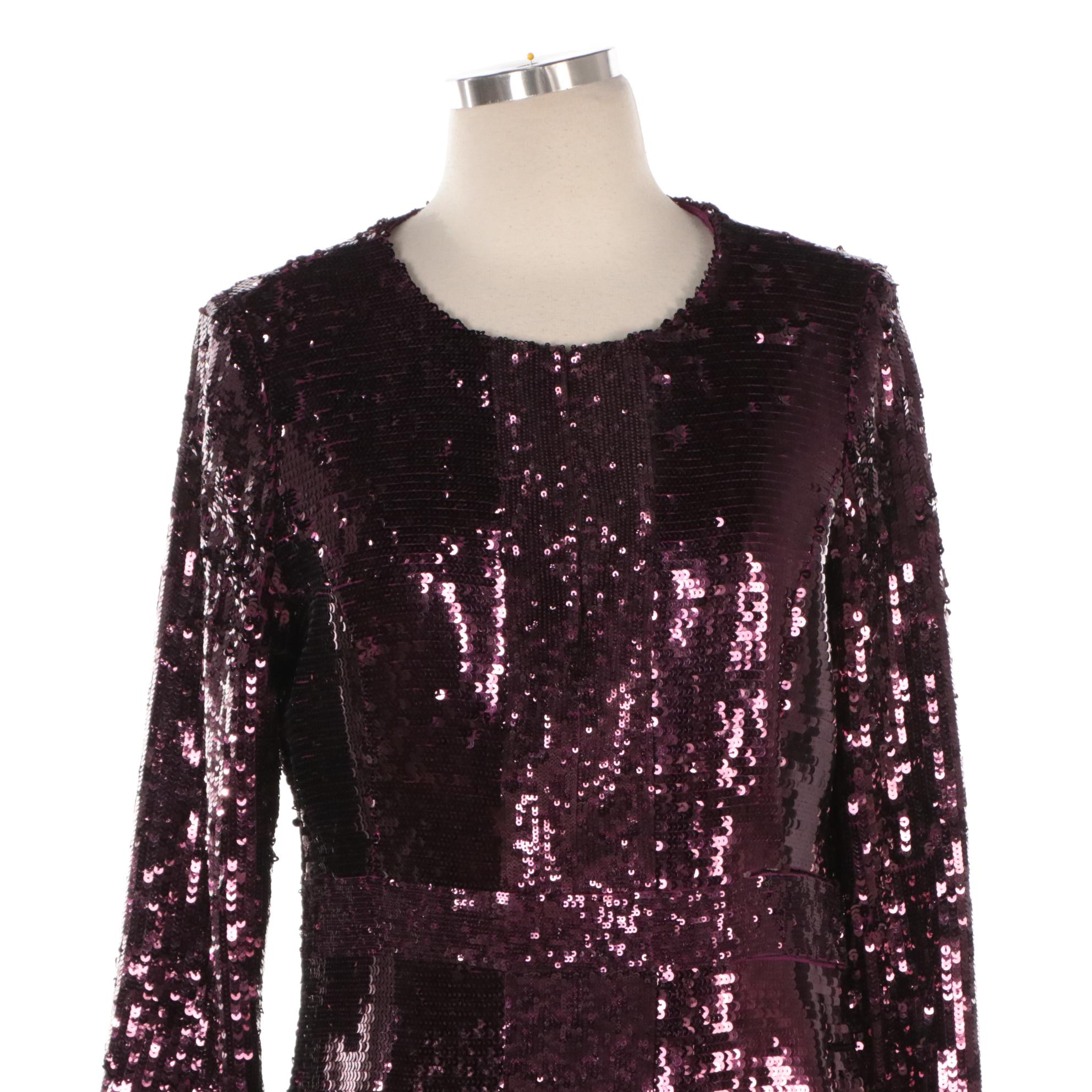 Tory Burch Sequined Silk Cocktail Dress and BCBG Ruched Silk Strapless Dress