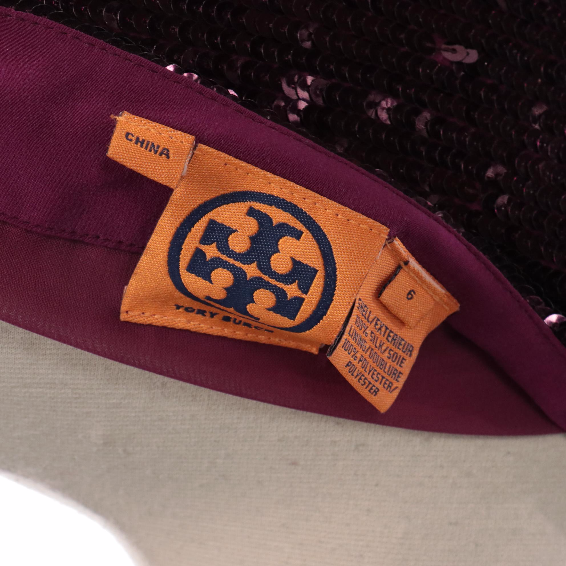 Tory Burch Sequined Silk Cocktail Dress and BCBG Ruched Silk Strapless Dress