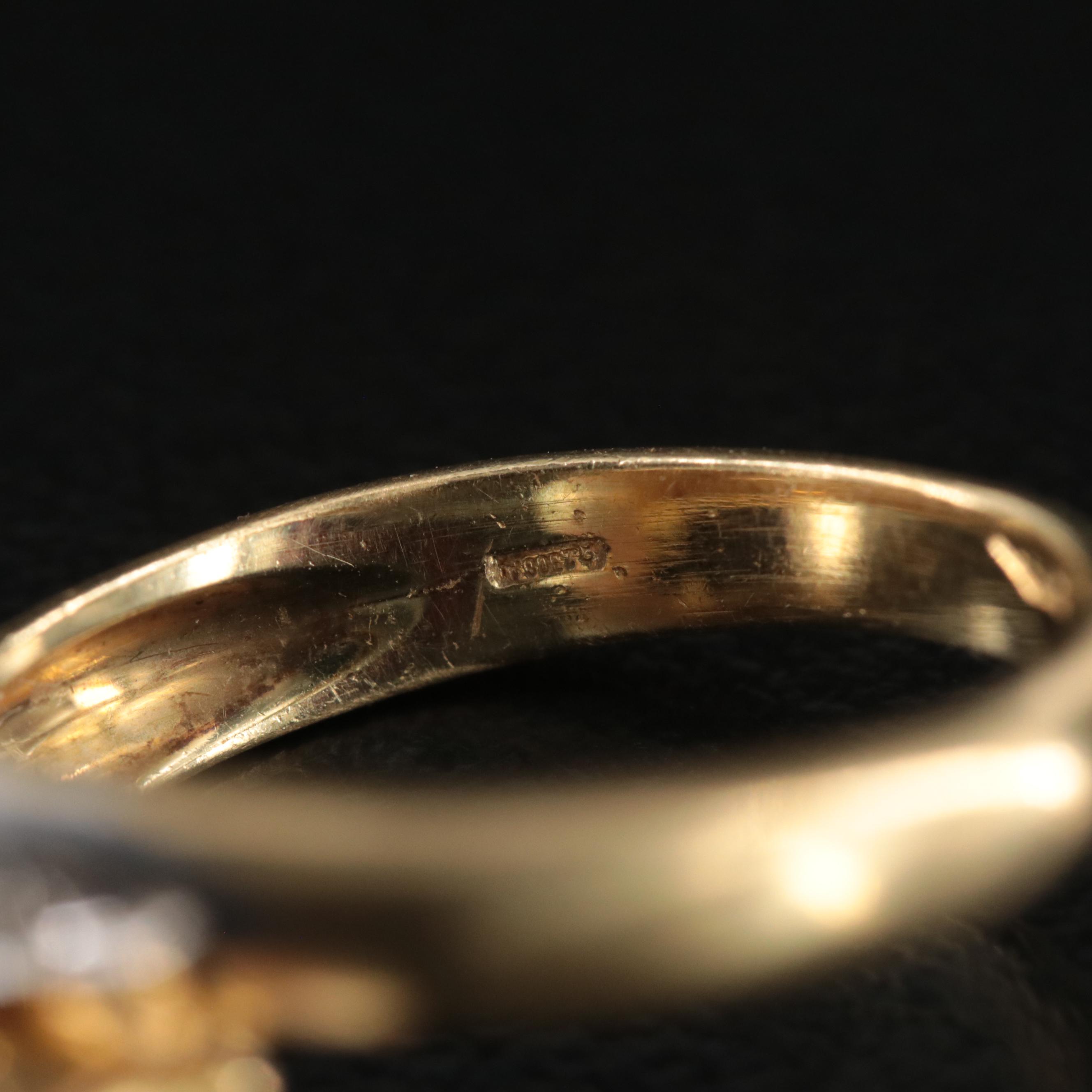 18K Two-Tone Pearl and Diamond Ring