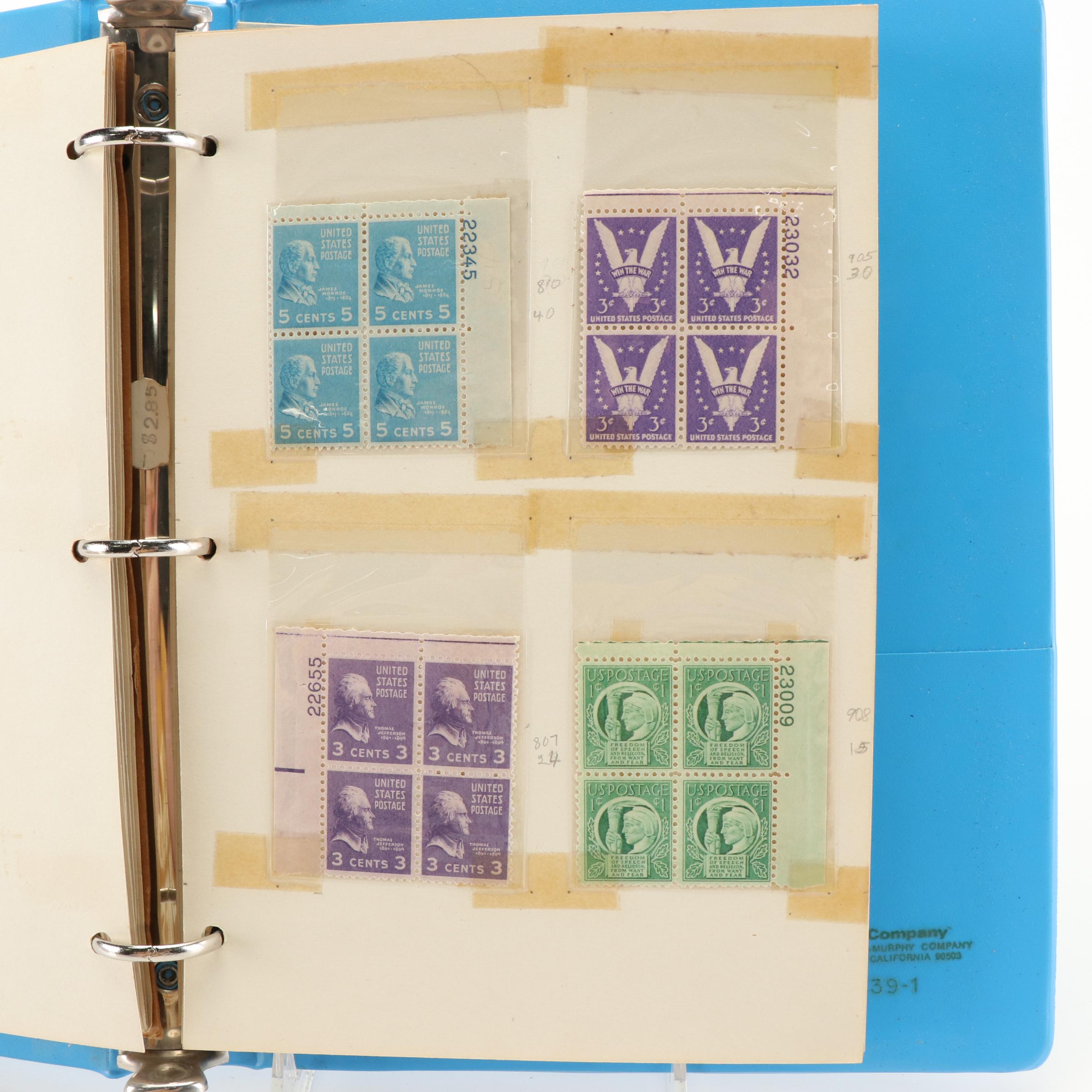Two Postage Stamp Dealer Stockbooks