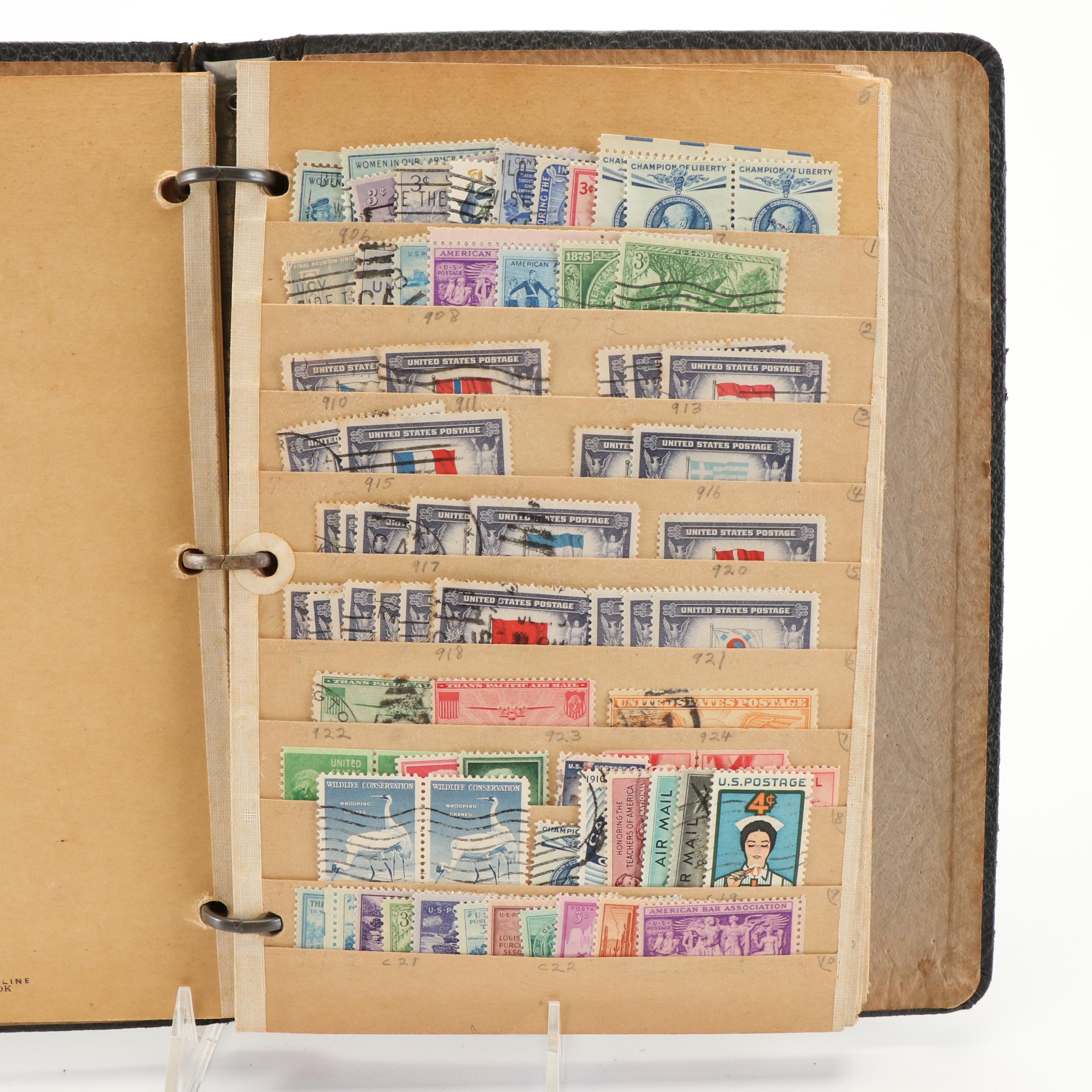 Two Postage Stamp Dealer Stockbooks