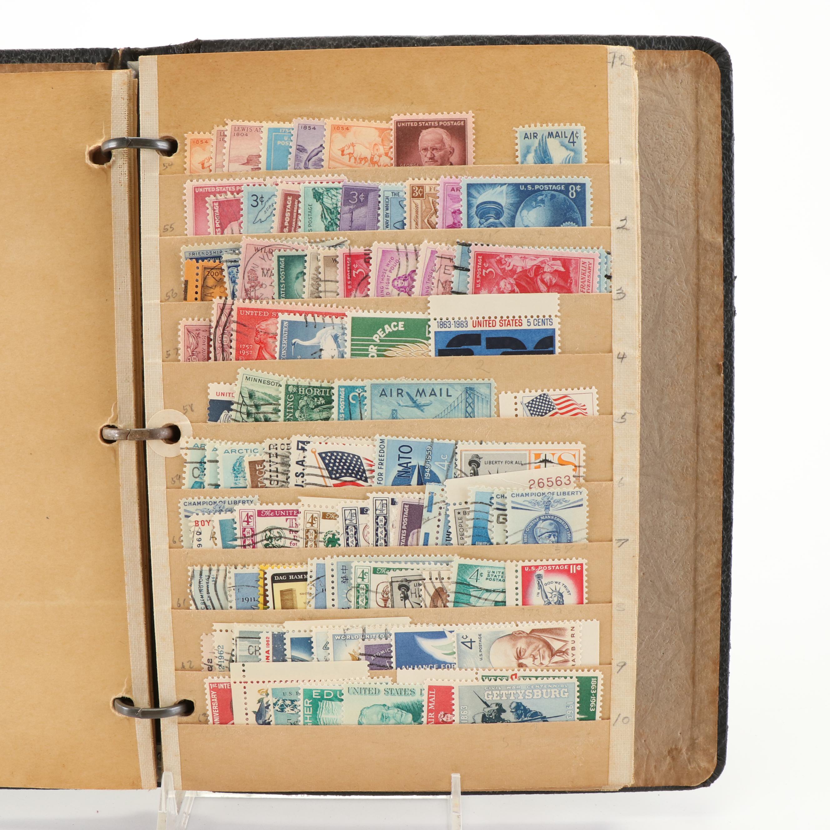Two Postage Stamp Dealer Stockbooks