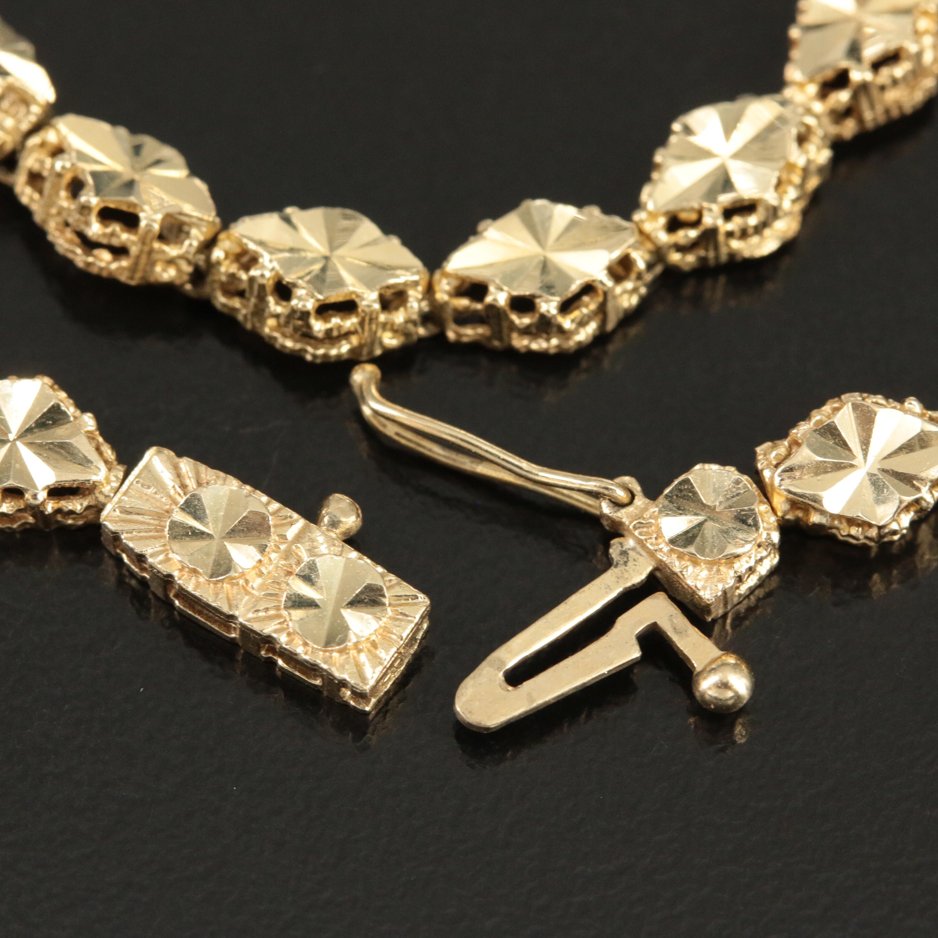 14K Diamond-Cut Bracelet
