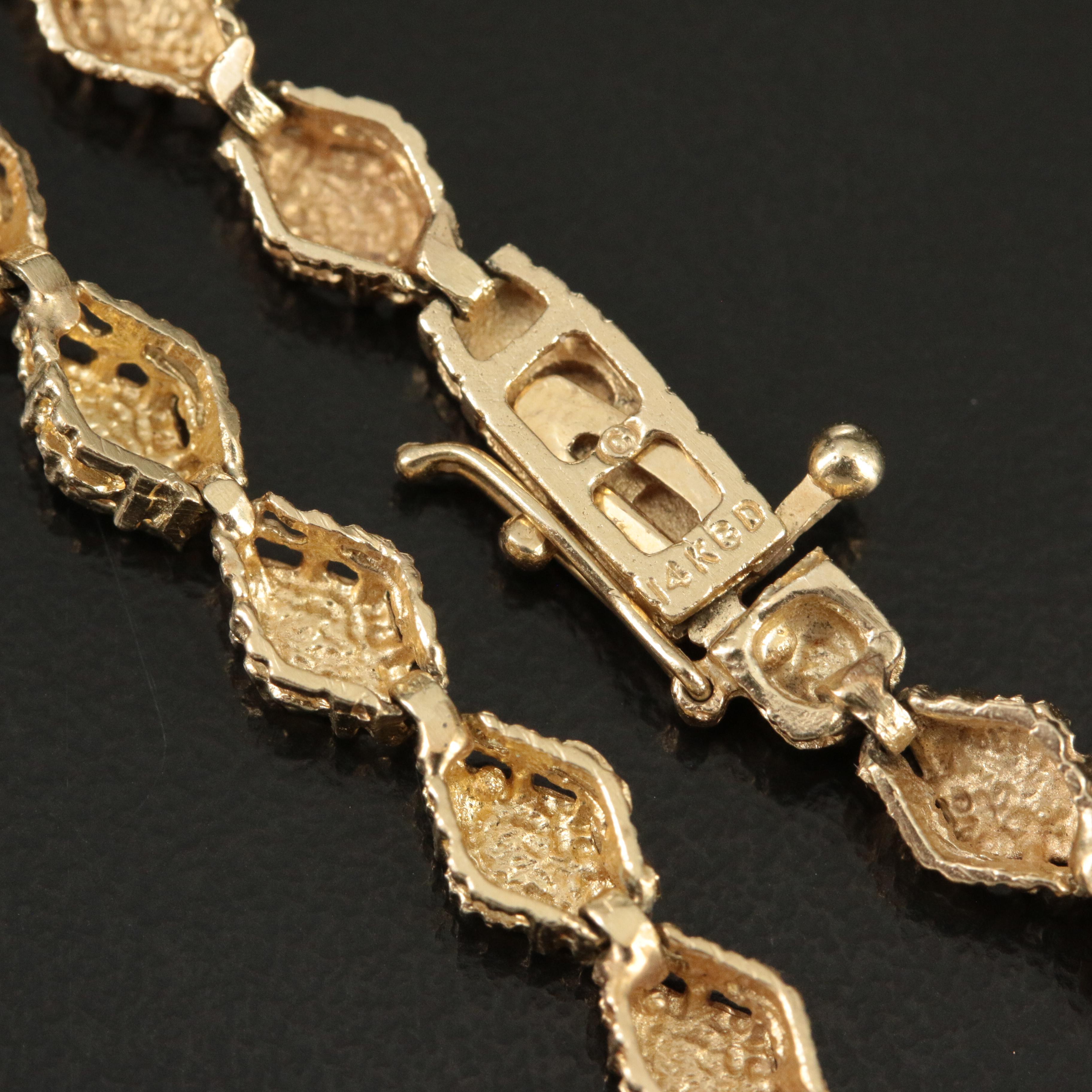 14K Diamond-Cut Bracelet