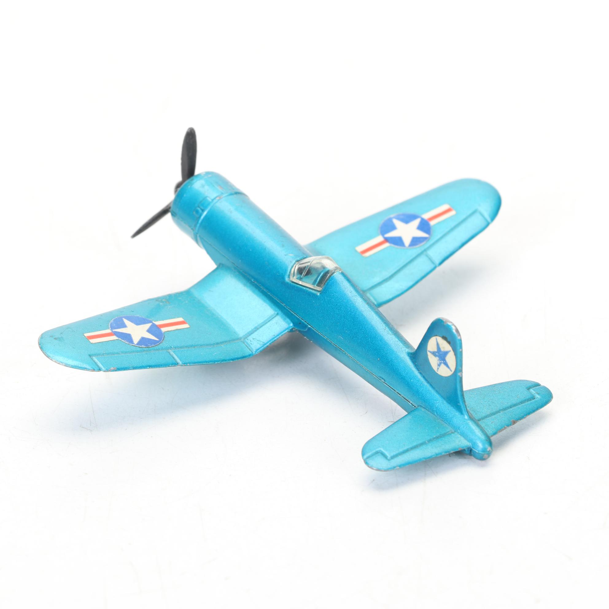 Hubley and Matchbox Die Cast Toy Airplanes, Vintage