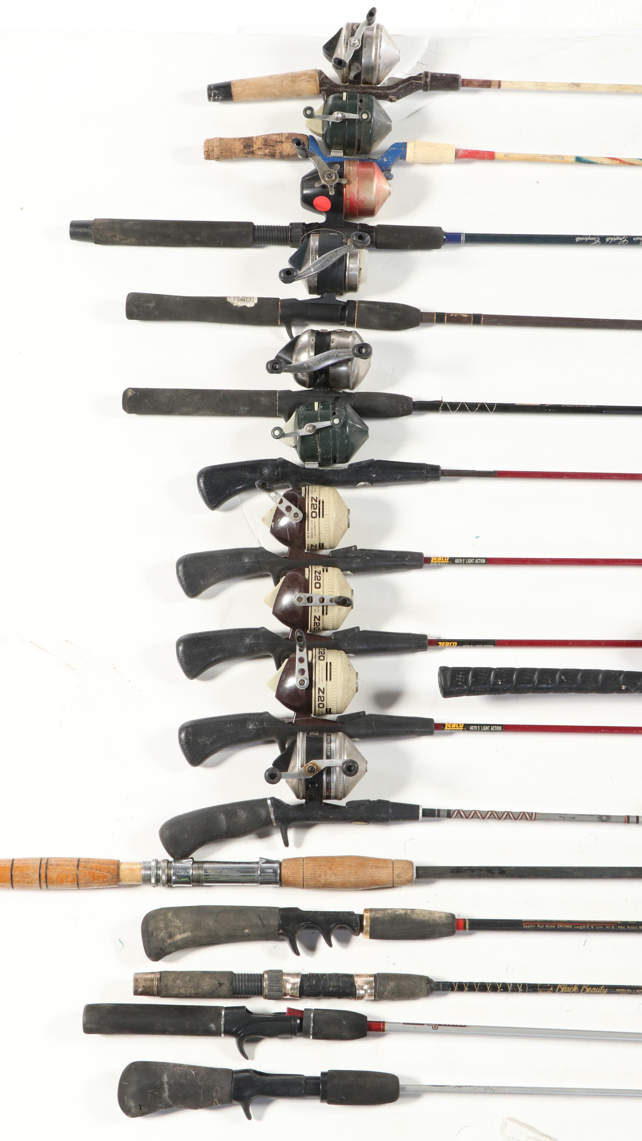 Fishing Casting Rods, Reels and a Handmade Putter Fishing Rod