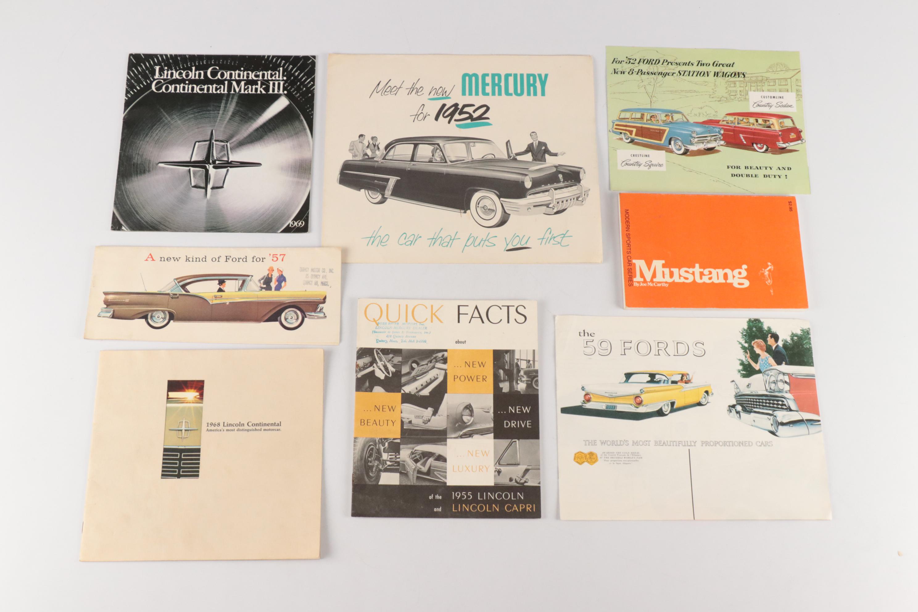 Mercury, Ford, Lincoln and Edsel Automotive Catalogs, Advertisements and More