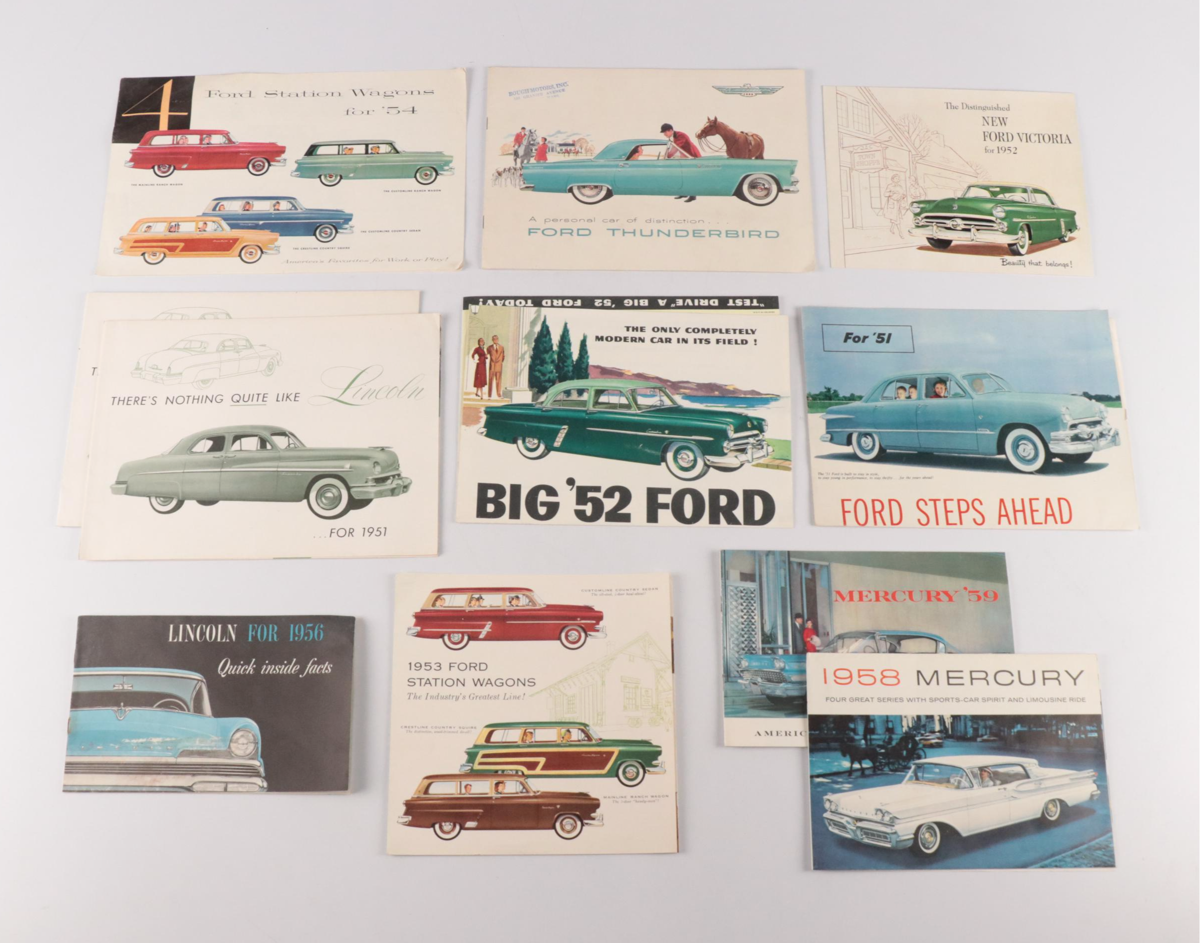 Mercury, Ford, Lincoln and Edsel Automotive Catalogs, Advertisements and More