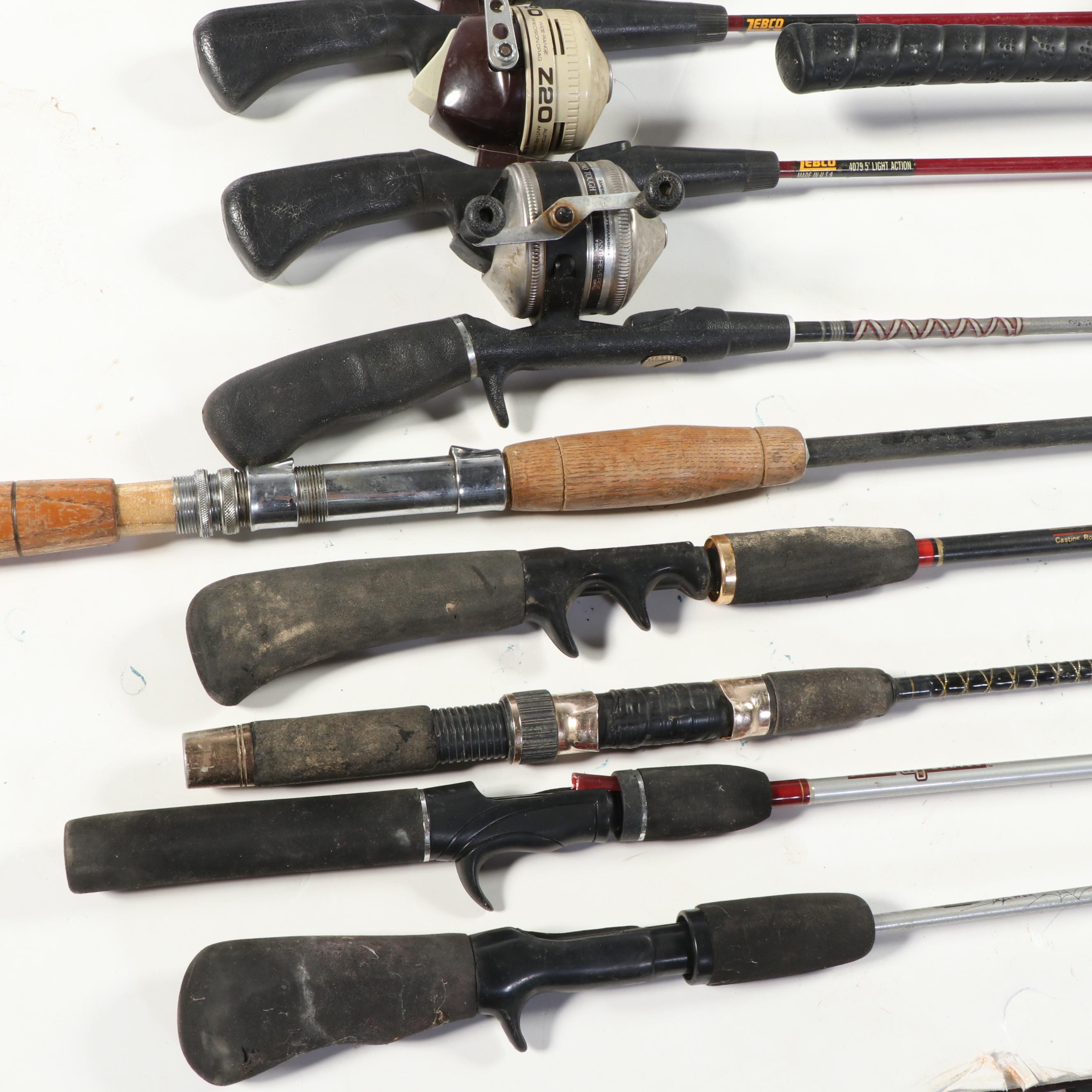 Fishing Casting Rods, Reels and a Handmade Putter Fishing Rod