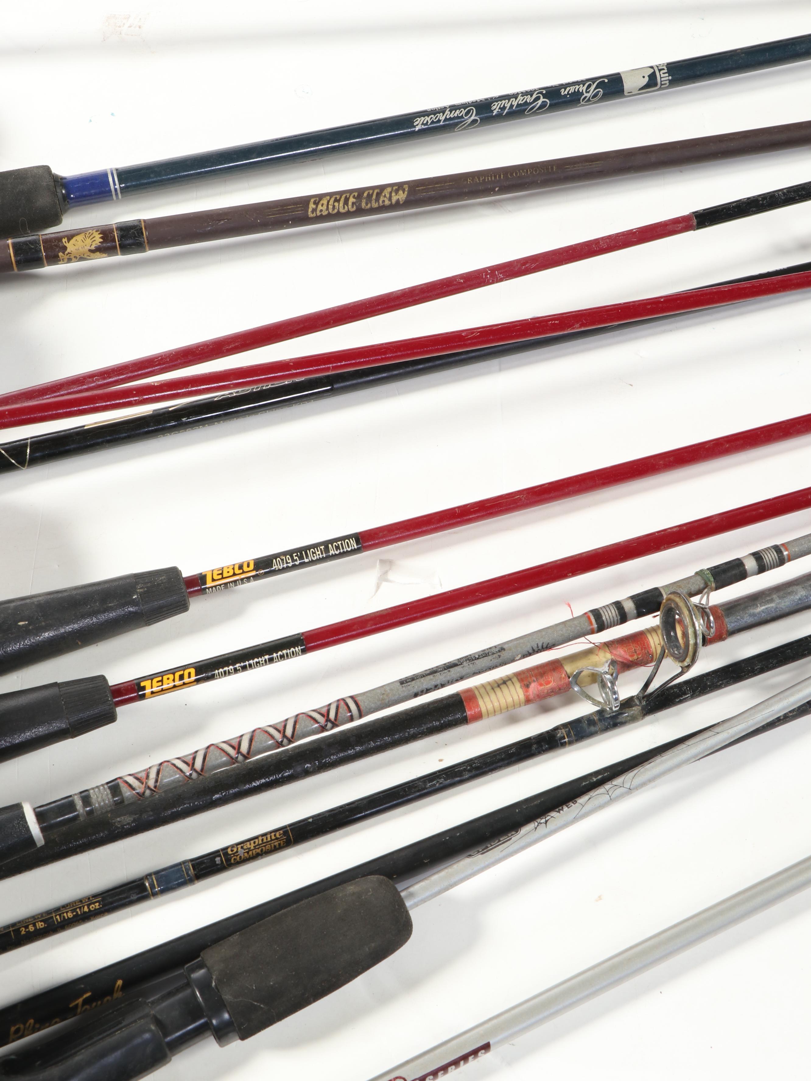 Fishing Casting Rods, Reels and a Handmade Putter Fishing Rod