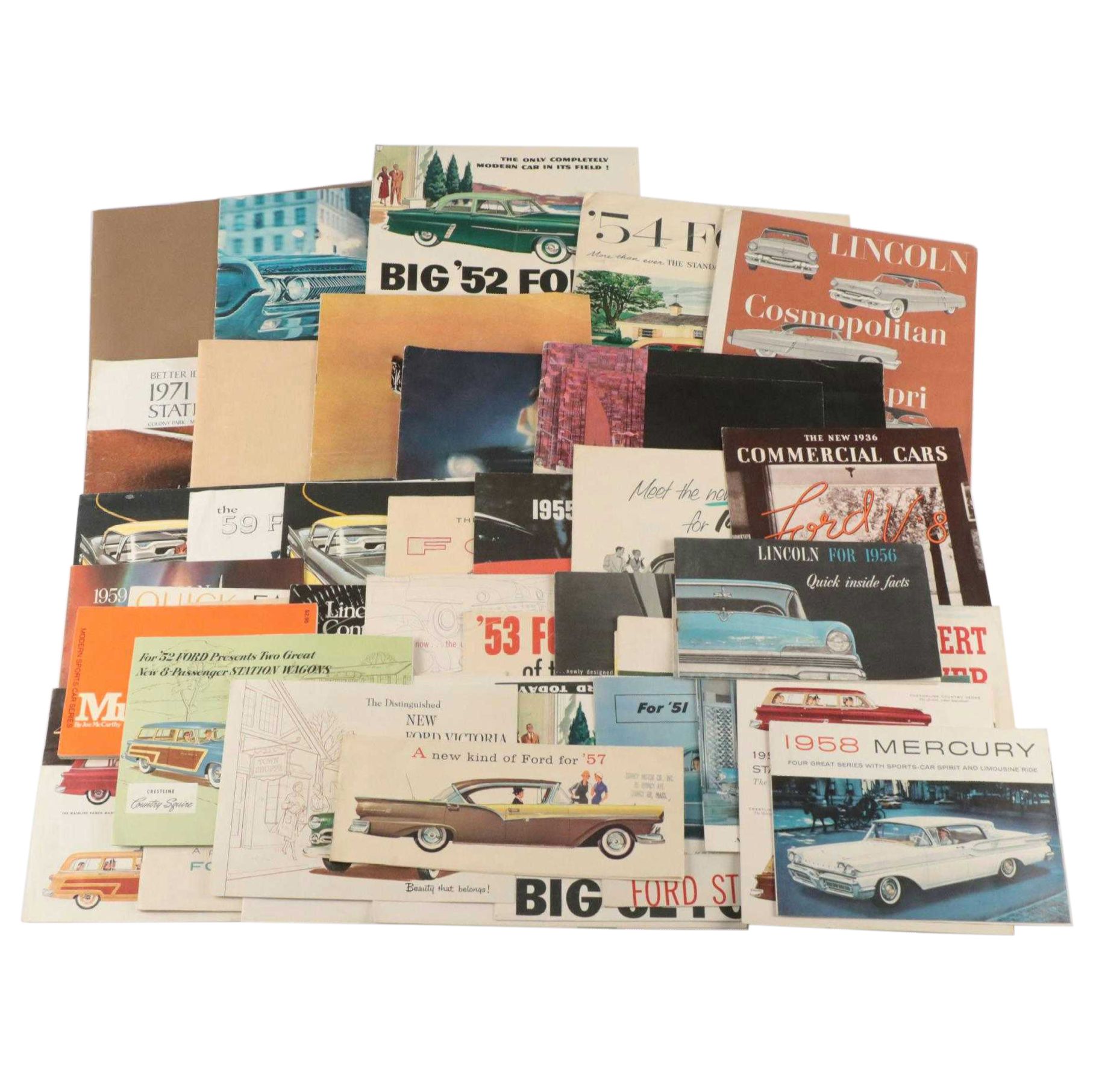 Mercury, Ford, Lincoln and Edsel Automotive Catalogs, Advertisements and More