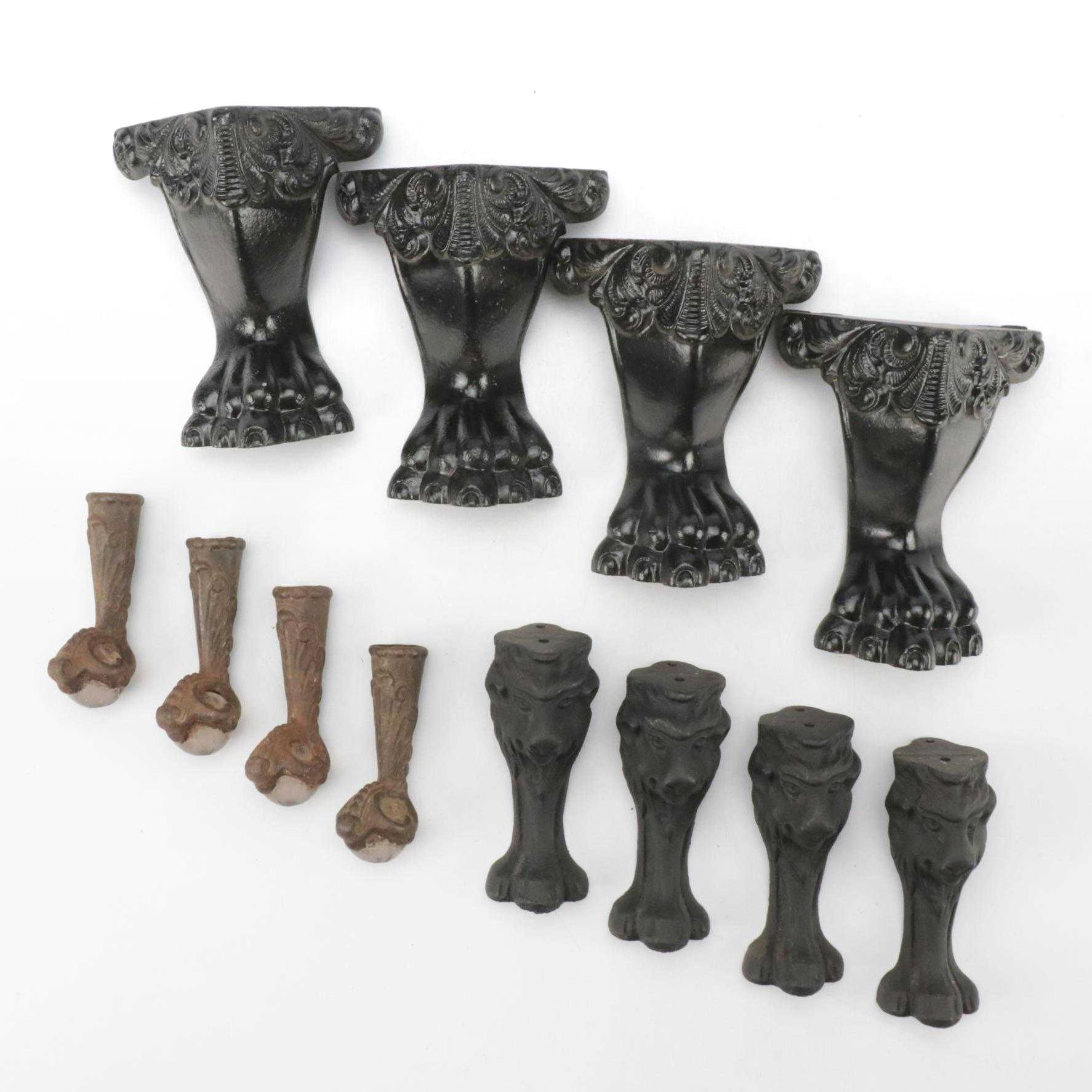 Cast Iron Paw and Claw Foot Furniture Legs