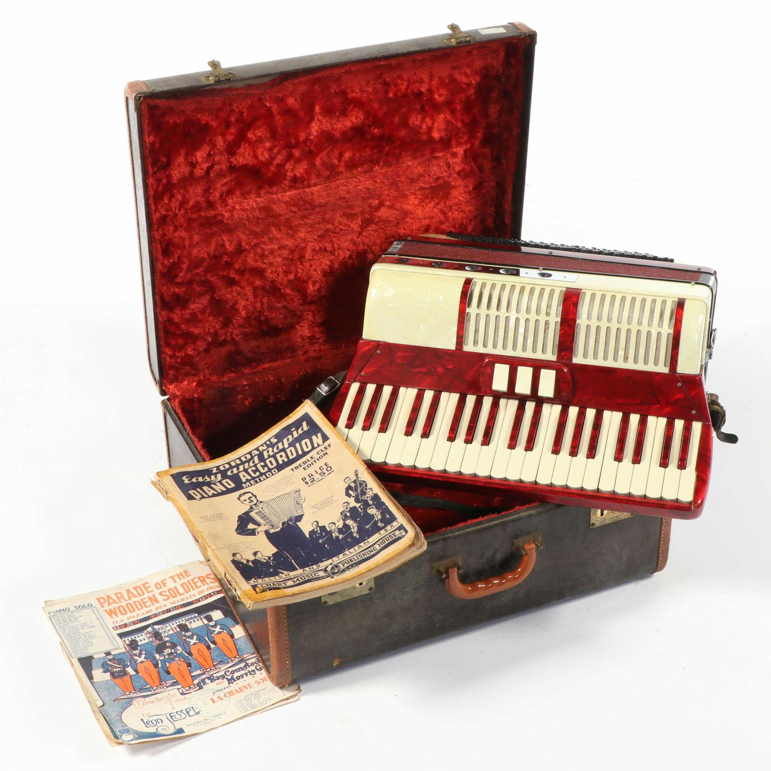 Italian Sonora Piano Accordion, Mid-20th Century
