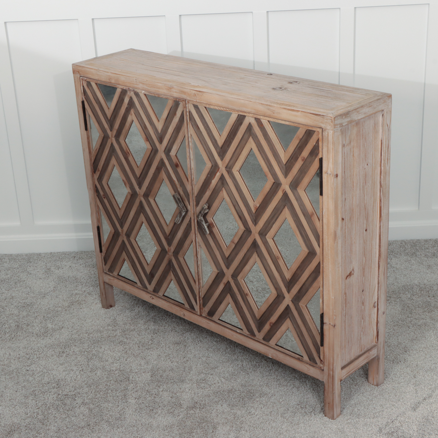 Uttermost "Tahira" Mirrored Wood Accent Pair EBTH