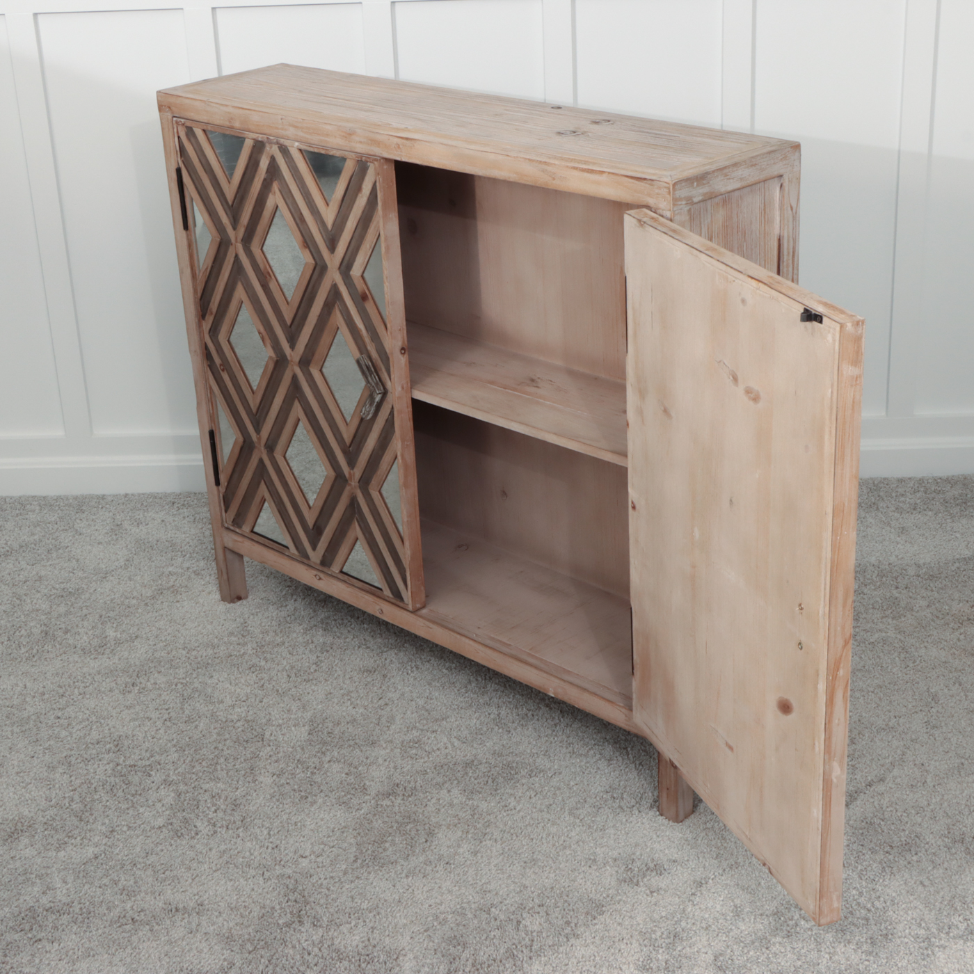 Uttermost "Tahira" Mirrored Wood Accent Pair EBTH