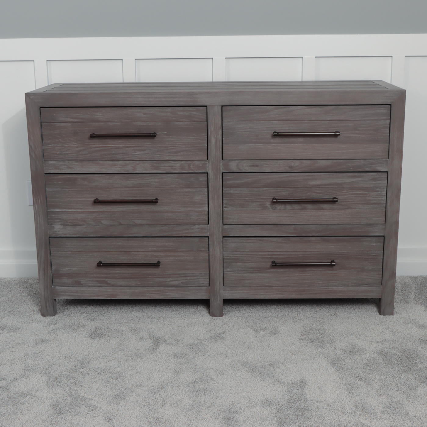 Smartstuff Weathered Gray Finish Nine-Drawer Dresser