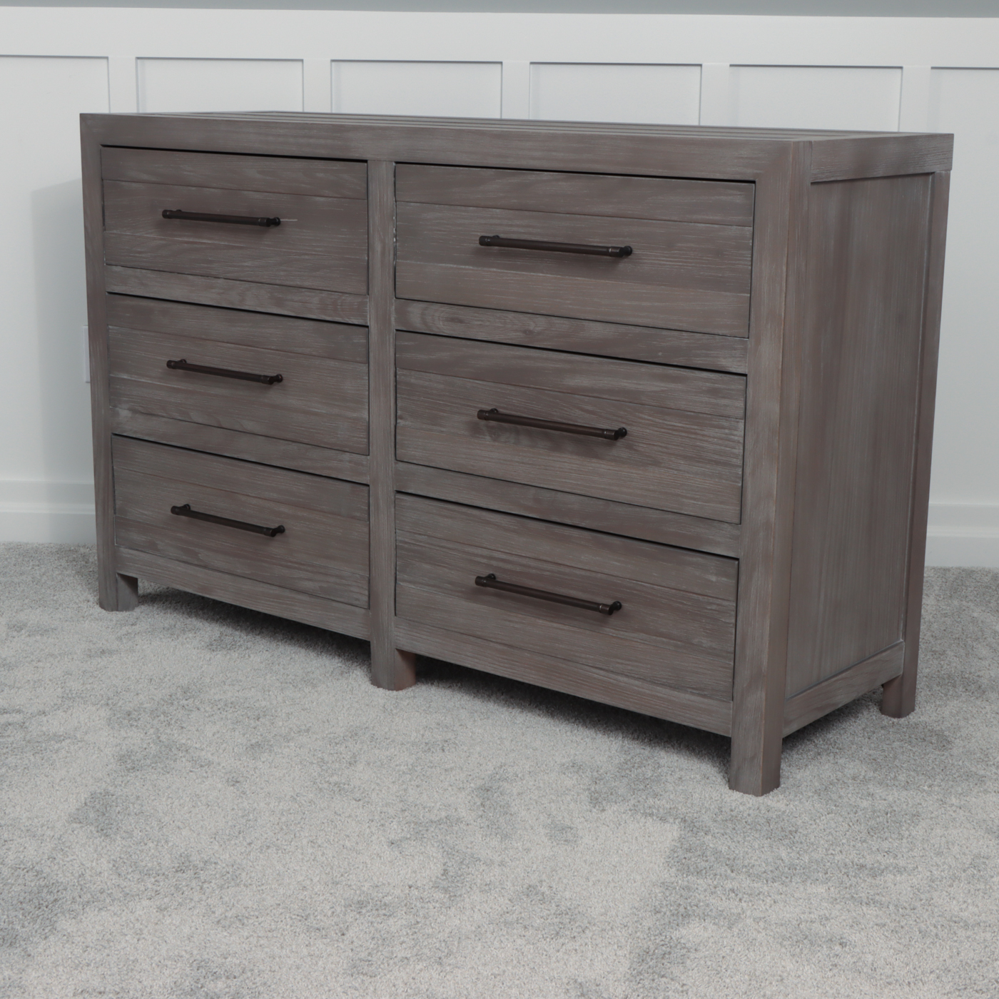 Smartstuff Weathered Gray Finish Nine-Drawer Dresser