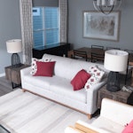 Rowe Furniture "Martin" Upholstered Sofa and Accent Pillows