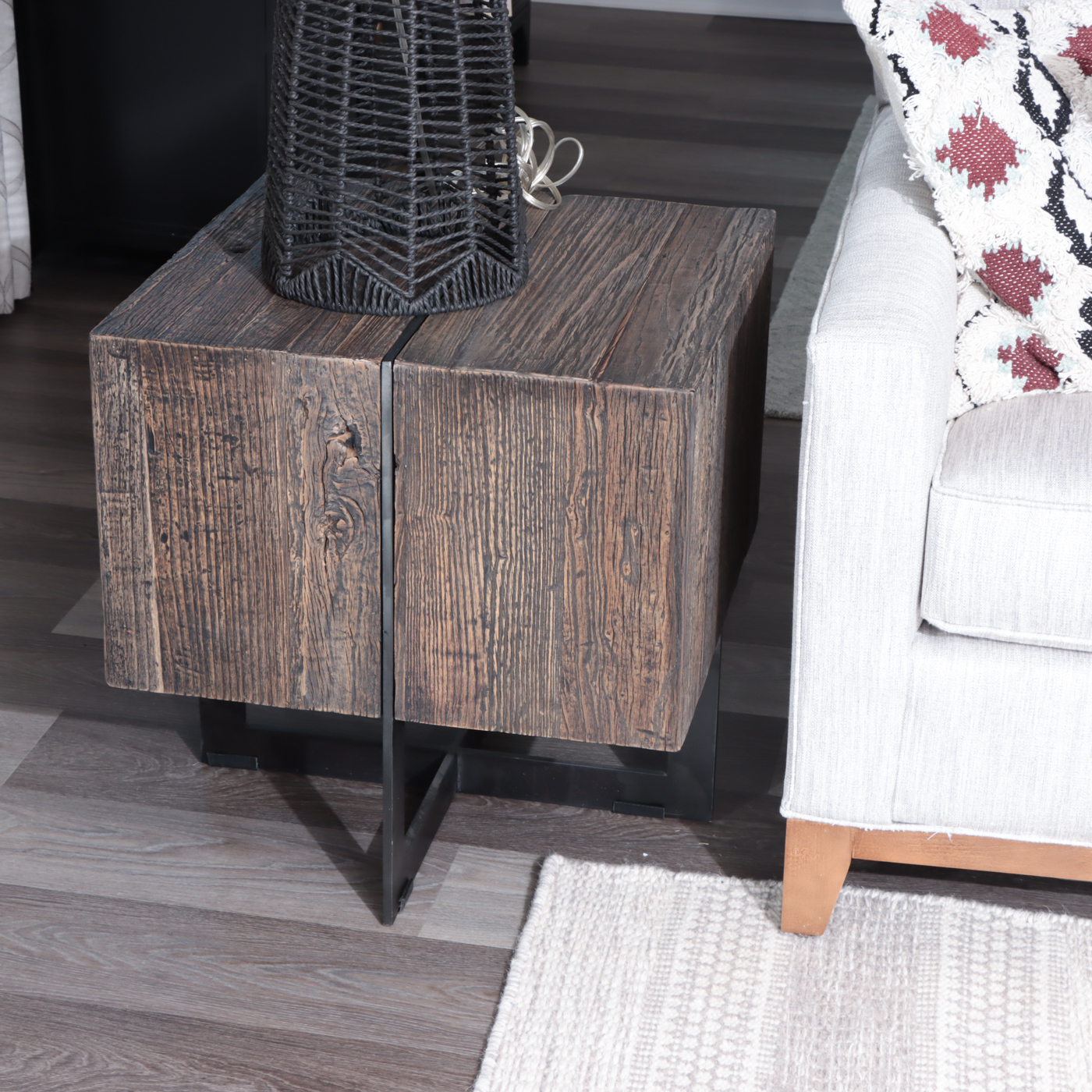 Revelation by Uttermost "Connell" Reclaimed Elm End Tables, Pair