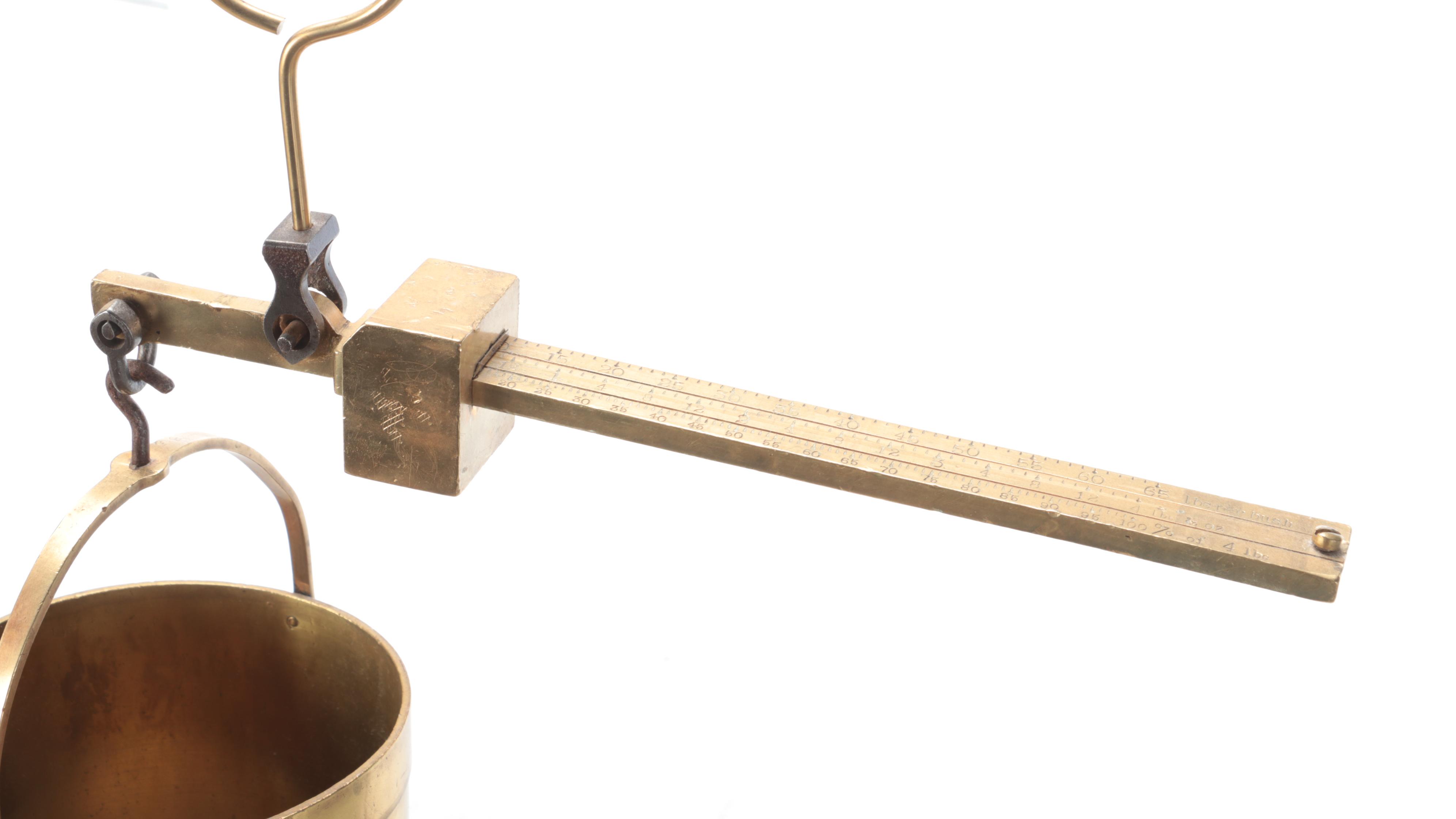 Fairbanks Hanging Brass Chondrometer Grain Scale