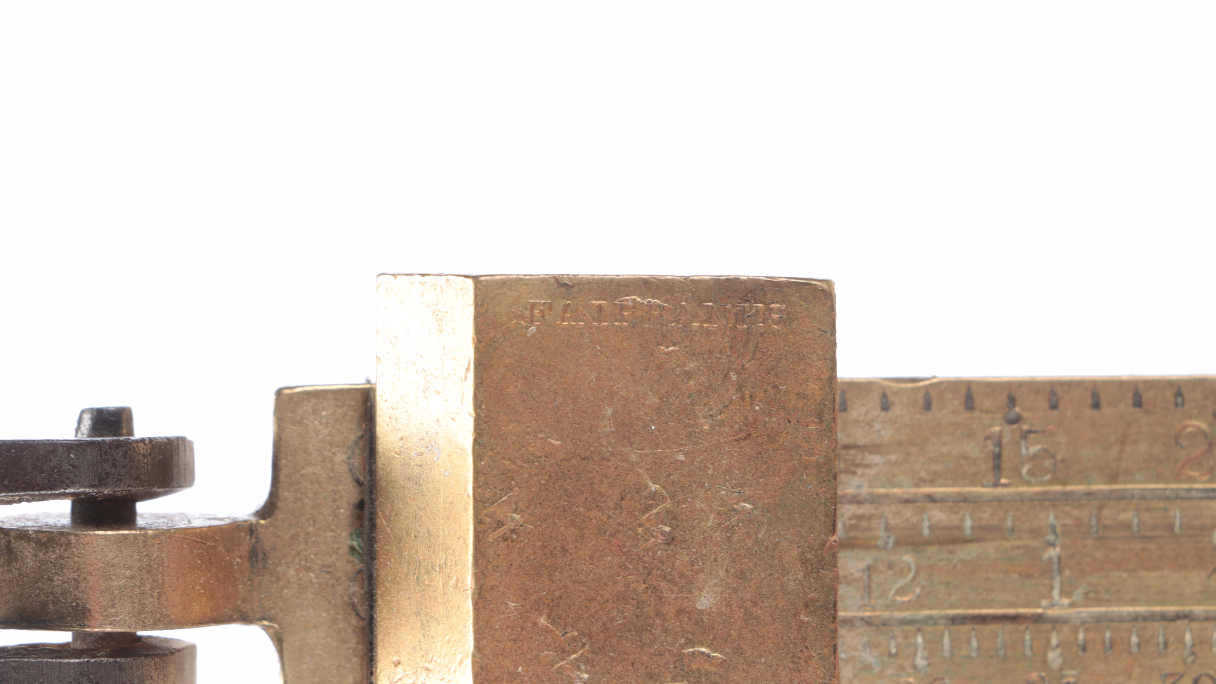 Fairbanks Hanging Brass Chondrometer Grain Scale