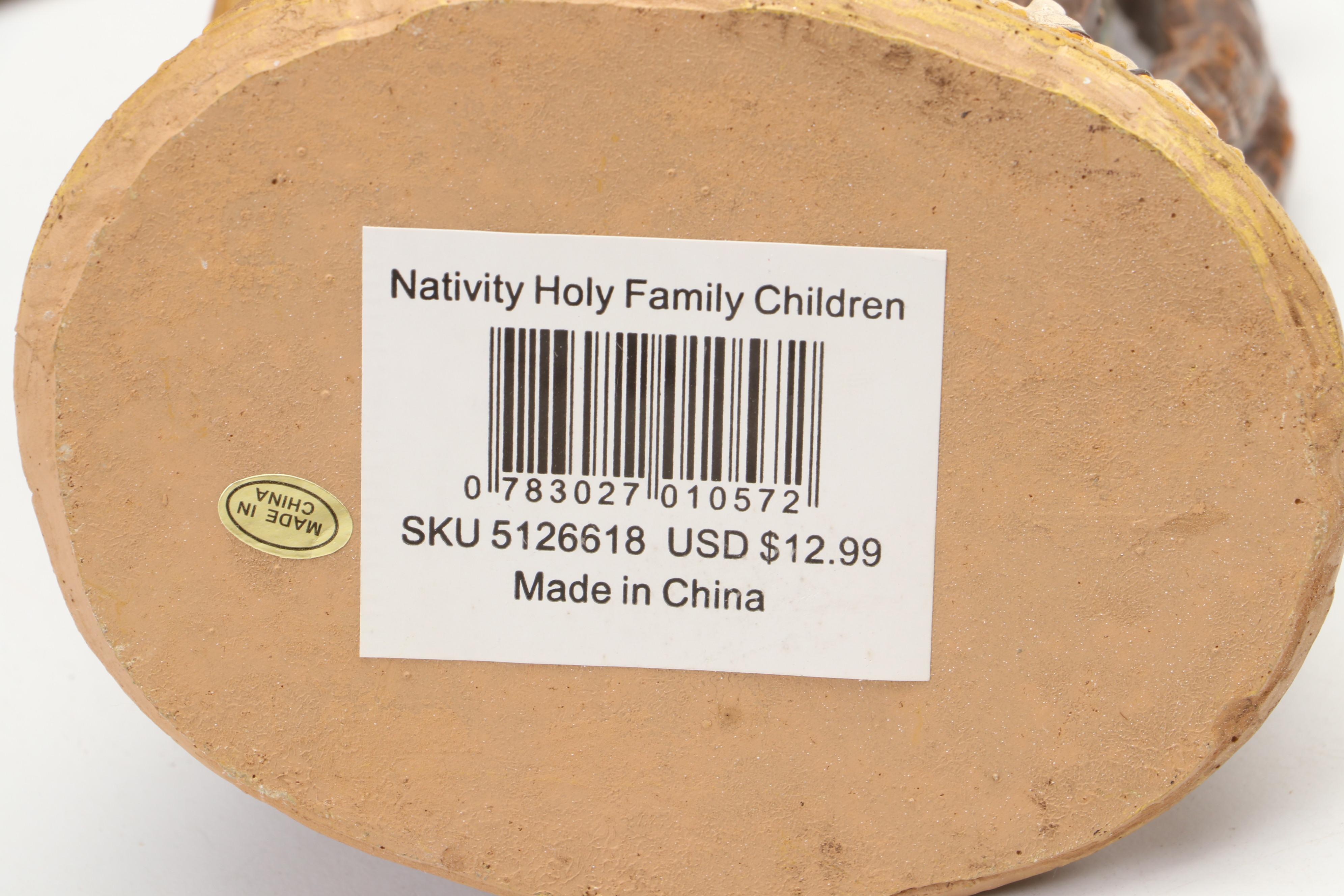 Painted Resin Nativity Figurines with Wood Nativity Scene and More Nativity Sets