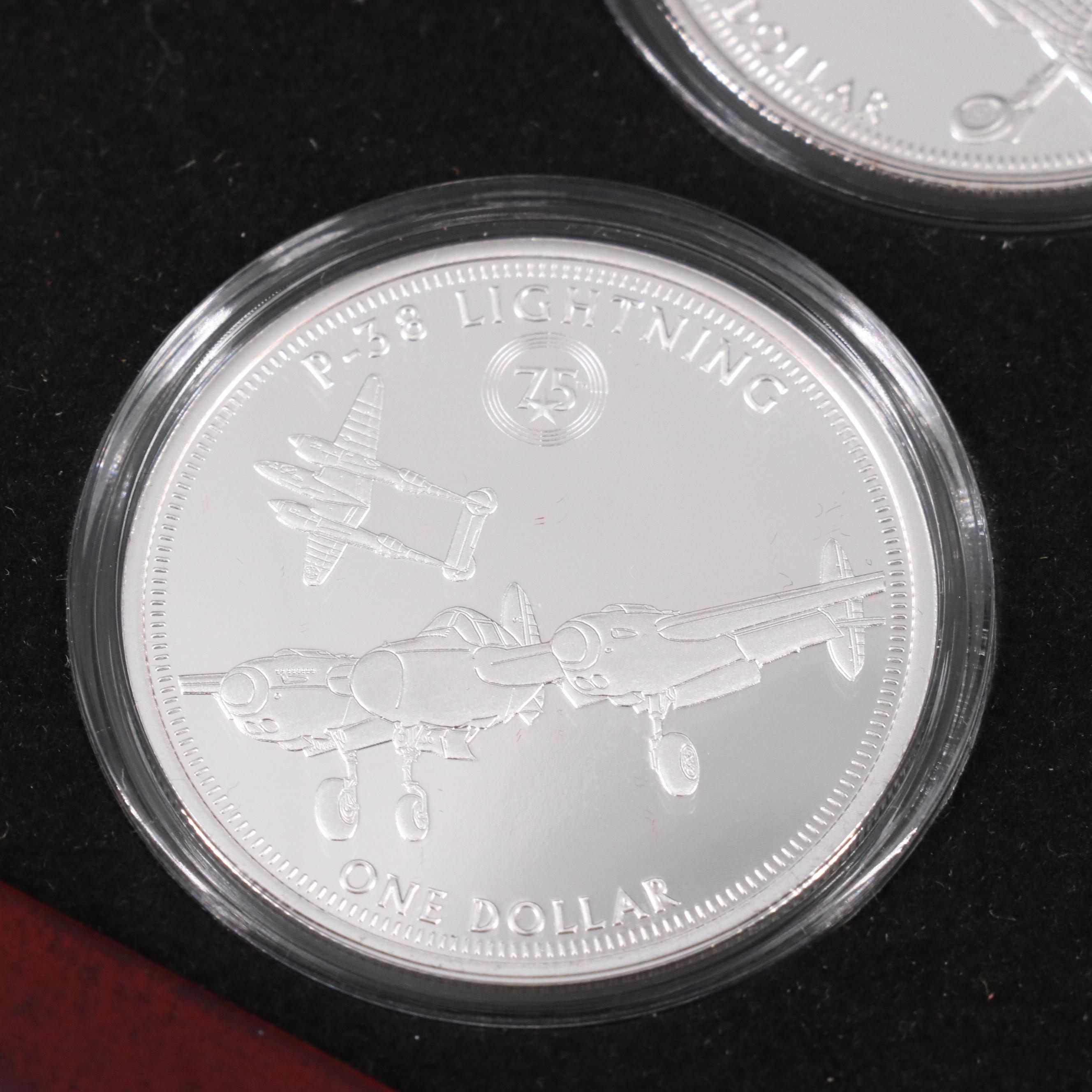 Bradford Exchange WWII Fighters Proof Commemorative Coin Collection