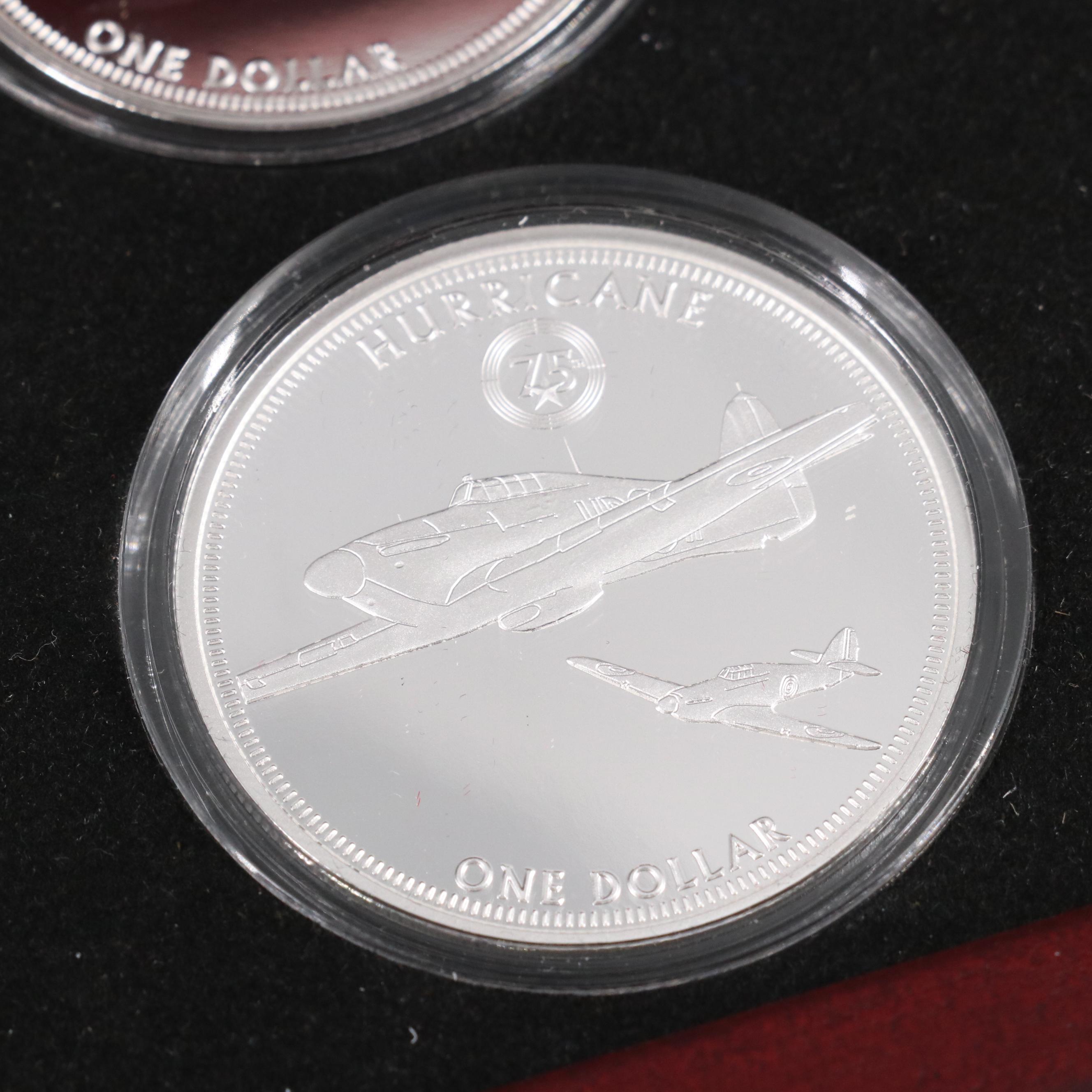 Bradford Exchange WWII Fighters Proof Commemorative Coin Collection