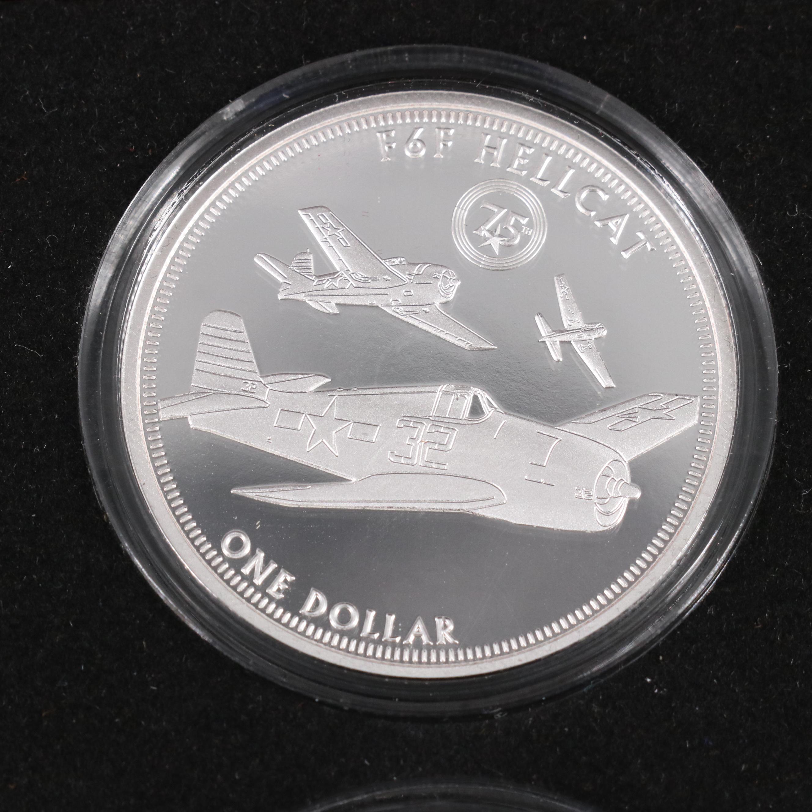 Bradford Exchange WWII Fighters Proof Commemorative Coin Collection