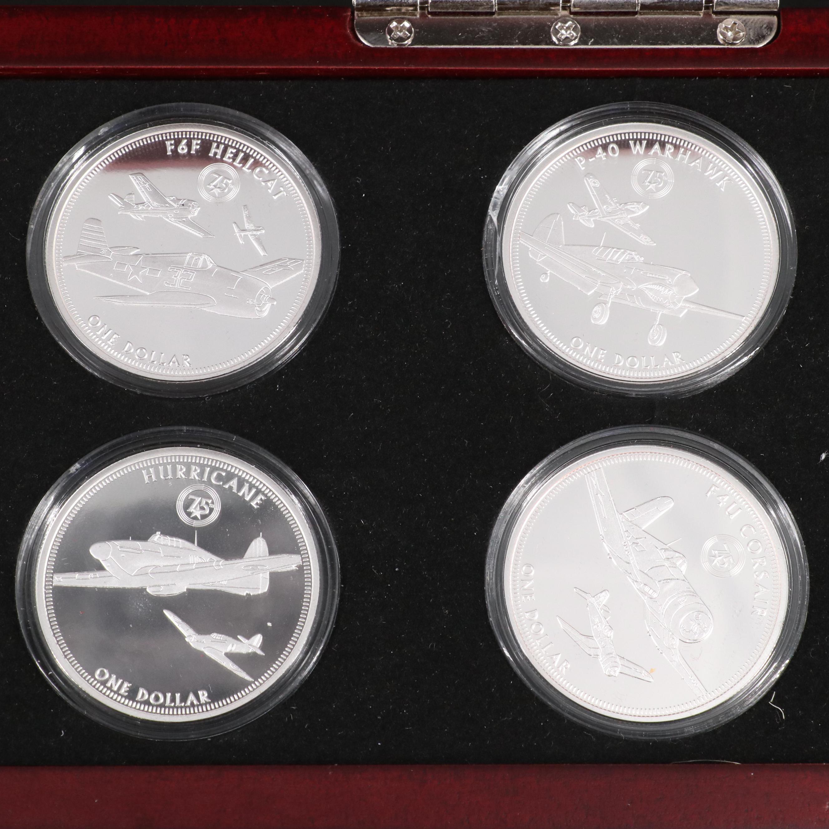 Bradford Exchange WWII Fighters Proof Commemorative Coin Collection