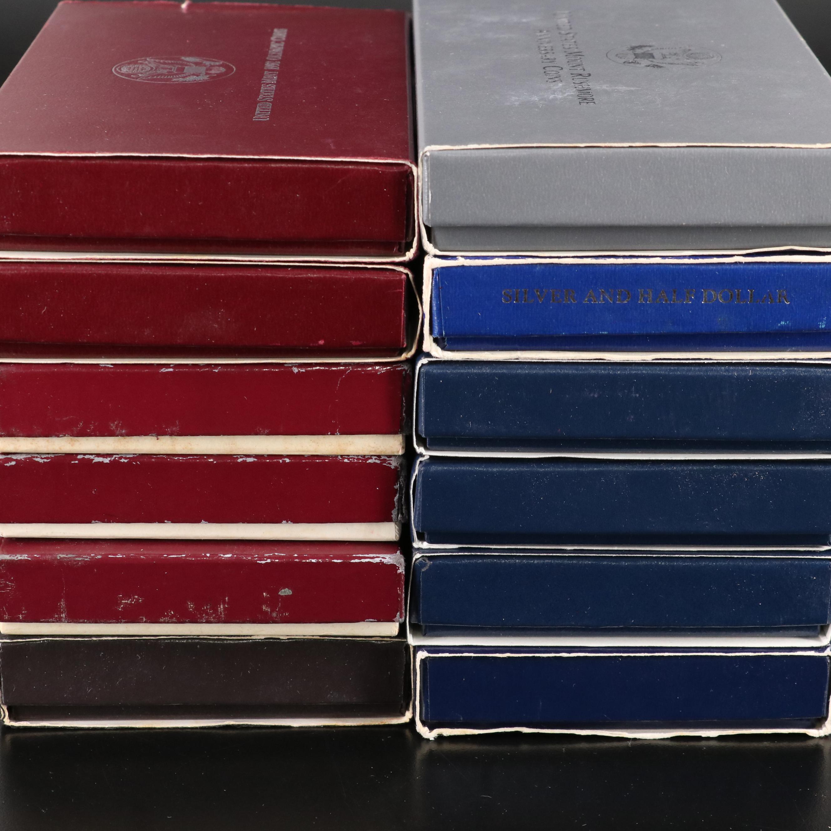 Twelve Modern Proof Commemorative Silver Dollars