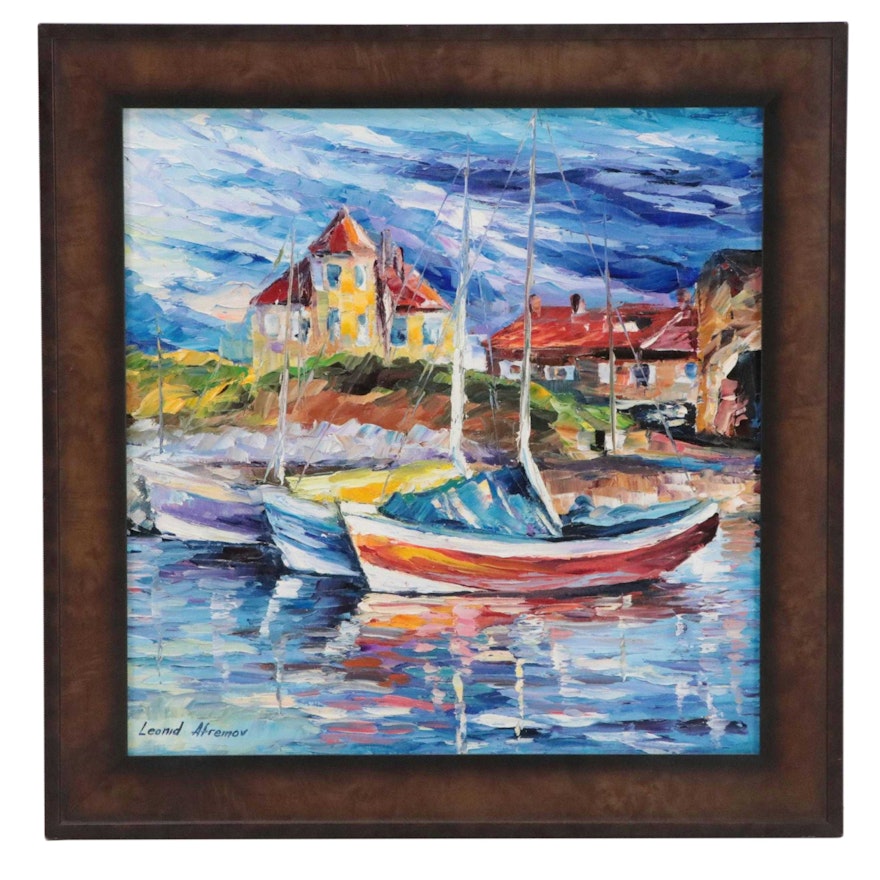 Leonid Afremov Park Nautical Oil Painting "Possessed Soul," 2005