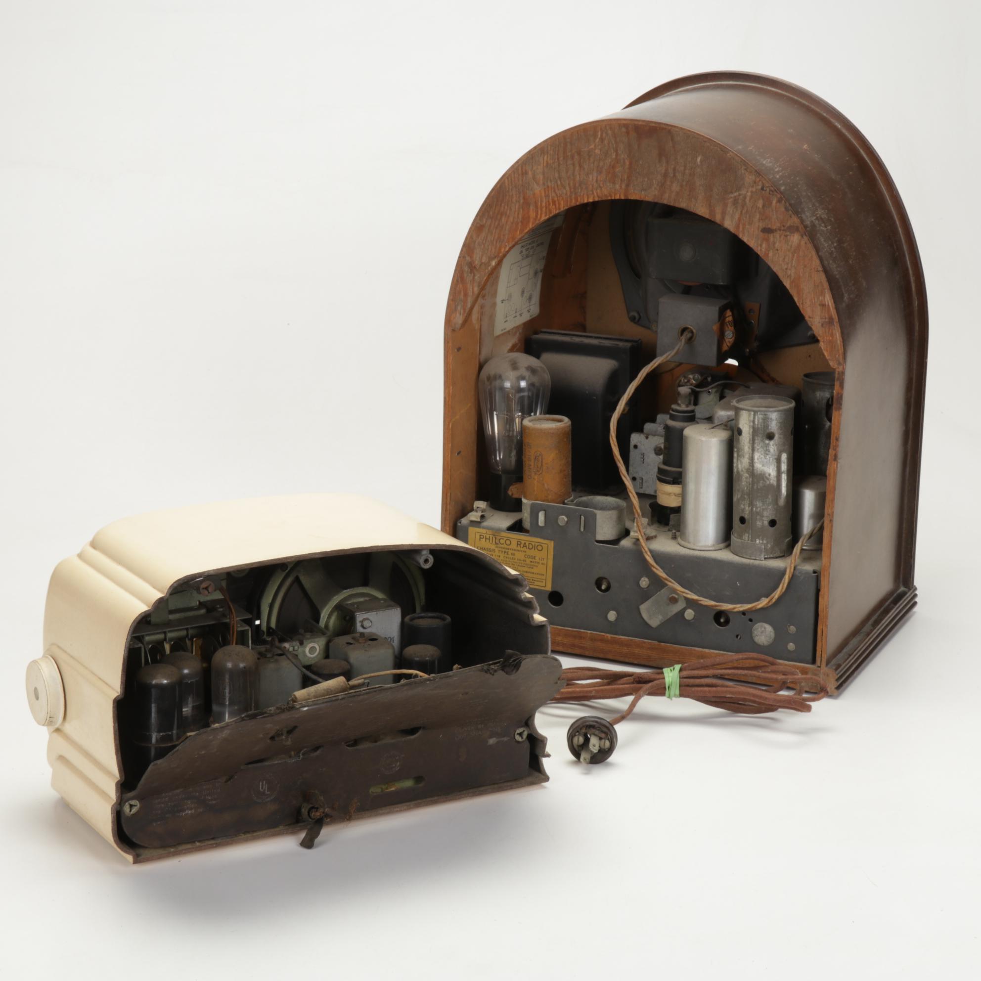 Philco Model 60 Cathedral Radio with Belmont Radio, Mid 20th Century