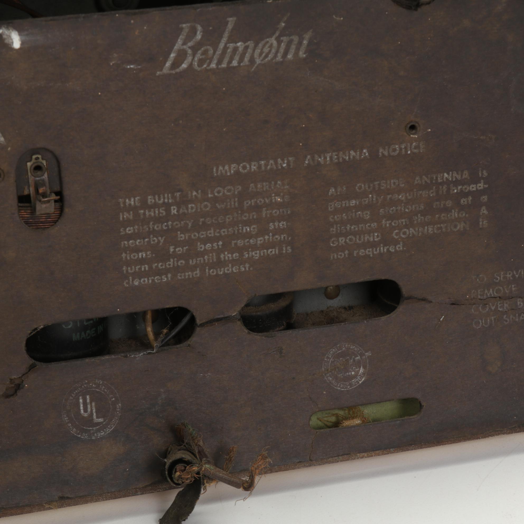 Philco Model 60 Cathedral Radio with Belmont Radio, Mid 20th Century