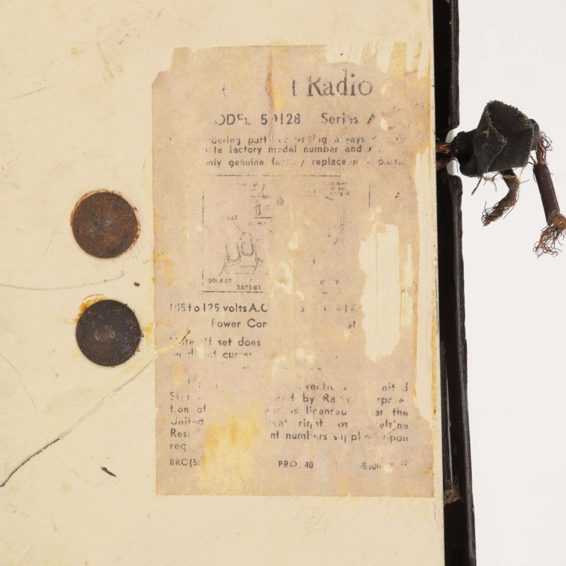 Philco Model 60 Cathedral Radio with Belmont Radio, Mid 20th Century