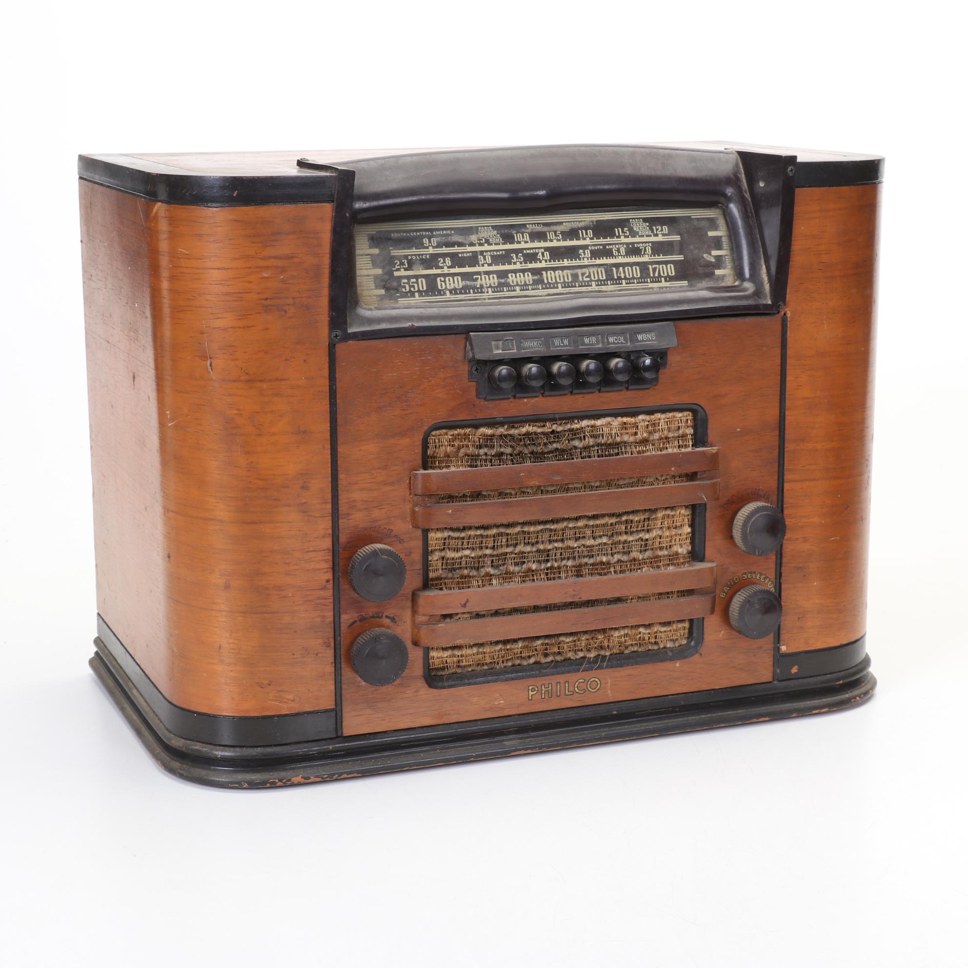 Philco 41-245 and Bendix 0526E Tube Radios, Mid 20th Century