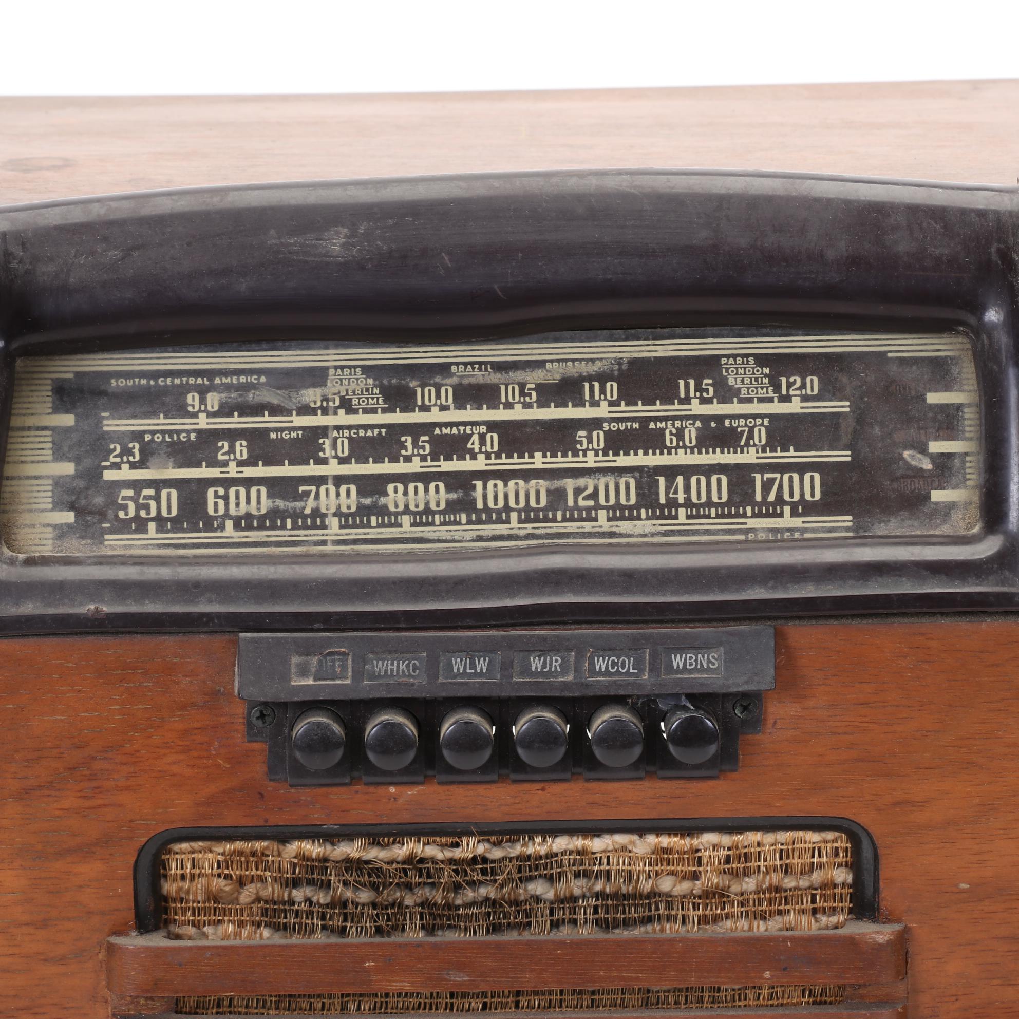 Philco 41-245 and Bendix 0526E Tube Radios, Mid 20th Century