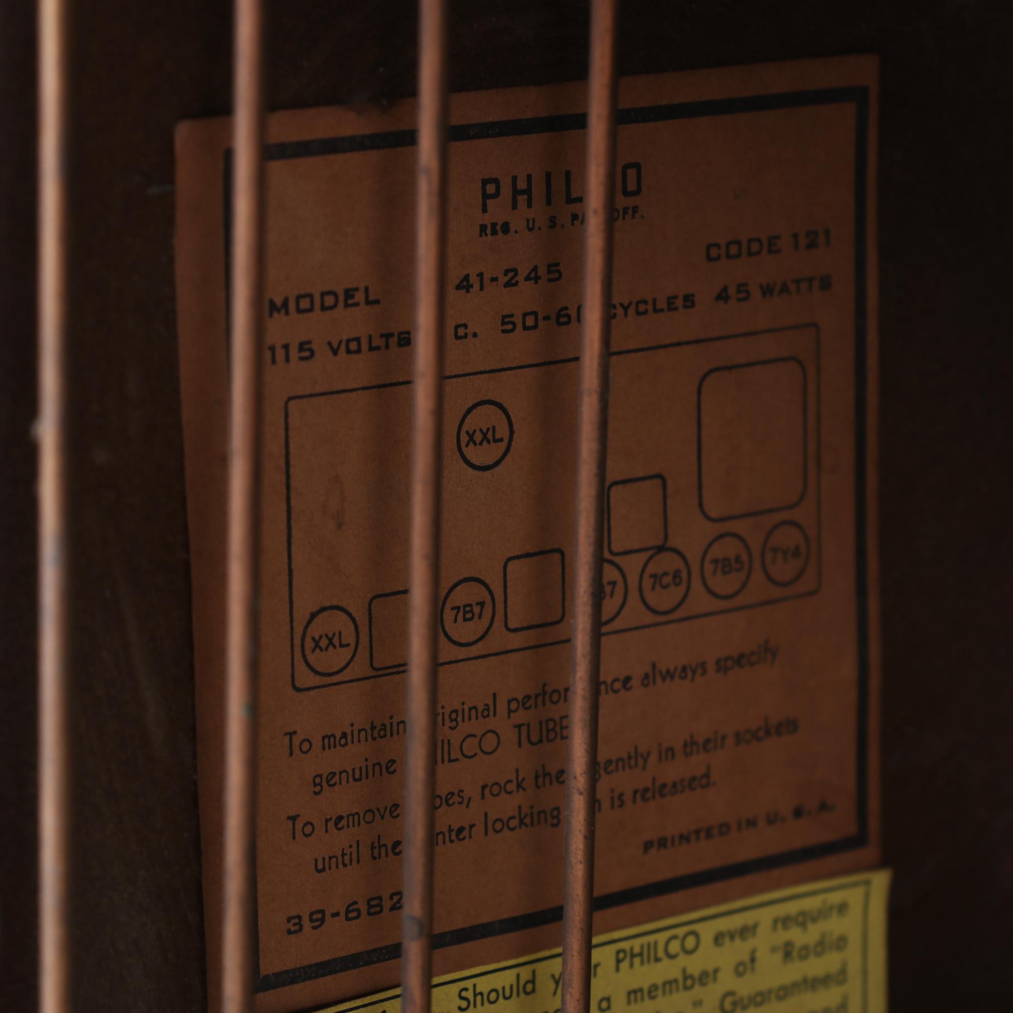 Philco 41-245 and Bendix 0526E Tube Radios, Mid 20th Century