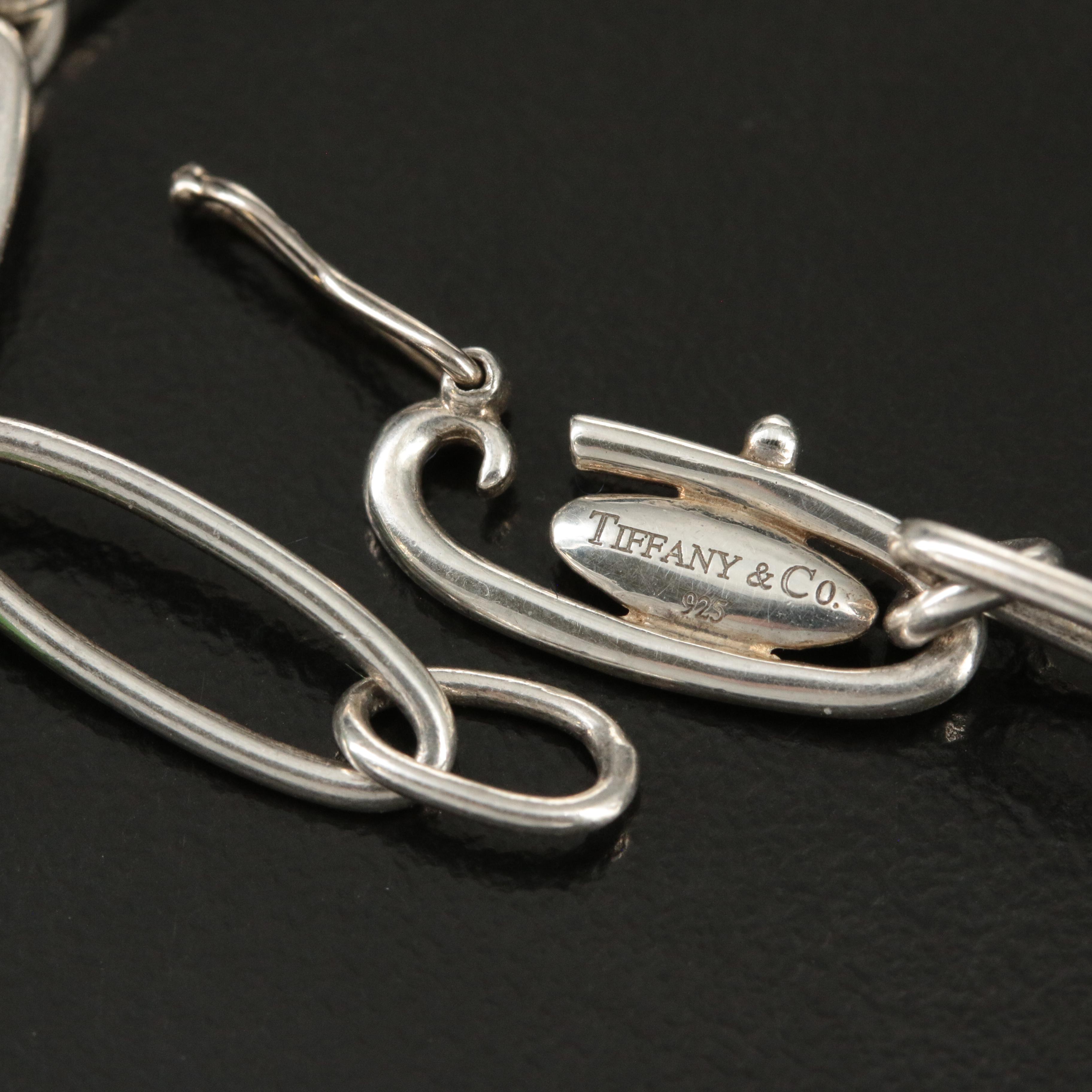 Elsa Peretti for Tiffany & Co. Sterling Five Charm Bracelet with Gemstones