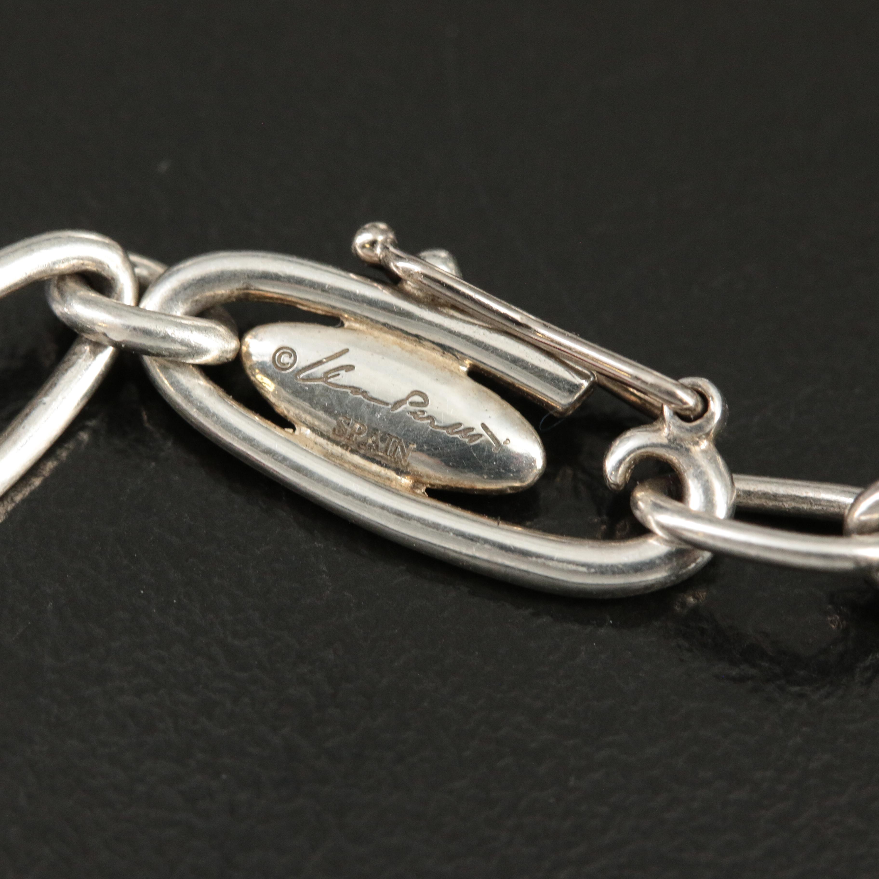 Elsa Peretti for Tiffany & Co. Sterling Five Charm Bracelet with Gemstones