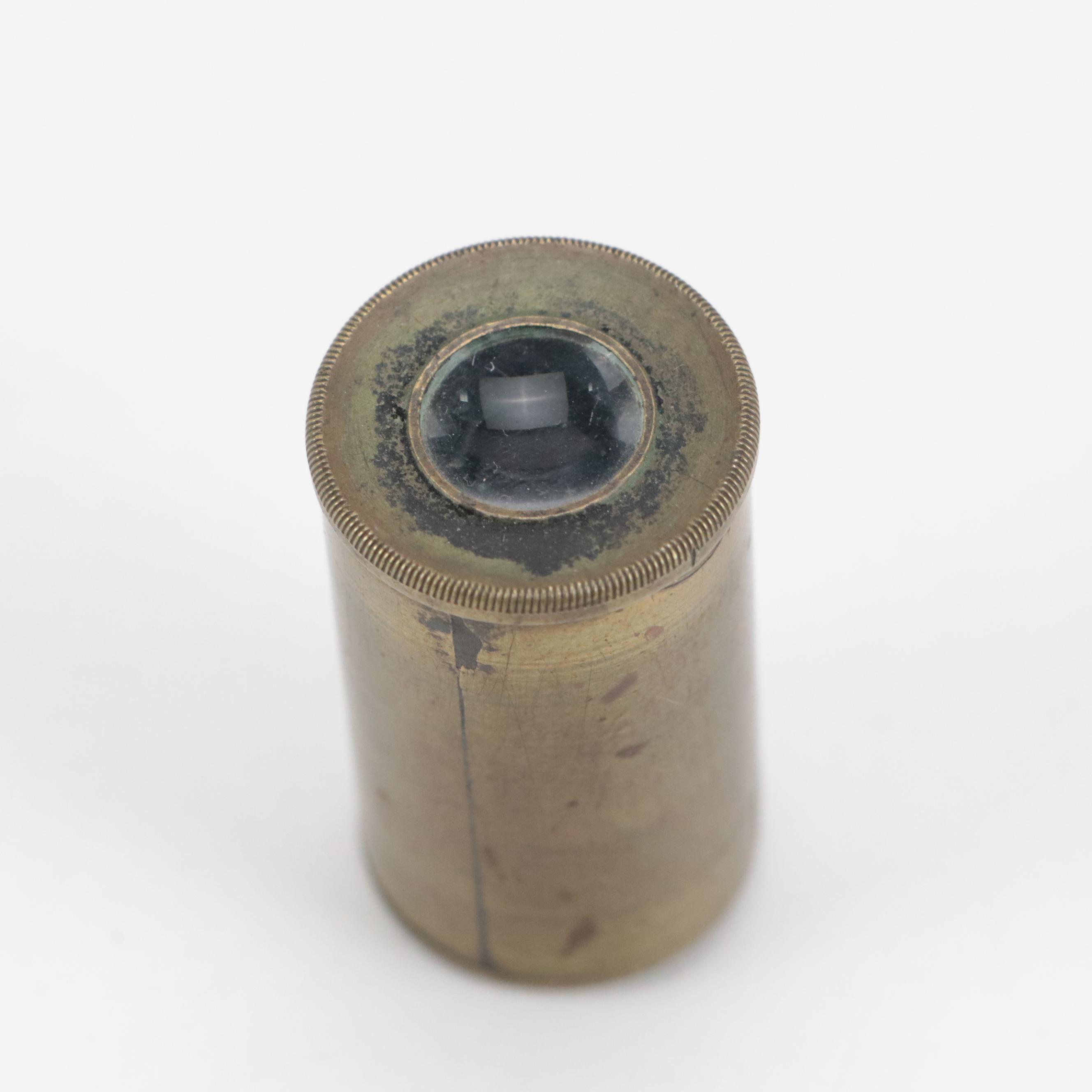 Antique Spyglass Telescope with Additional Lens and Flashlight