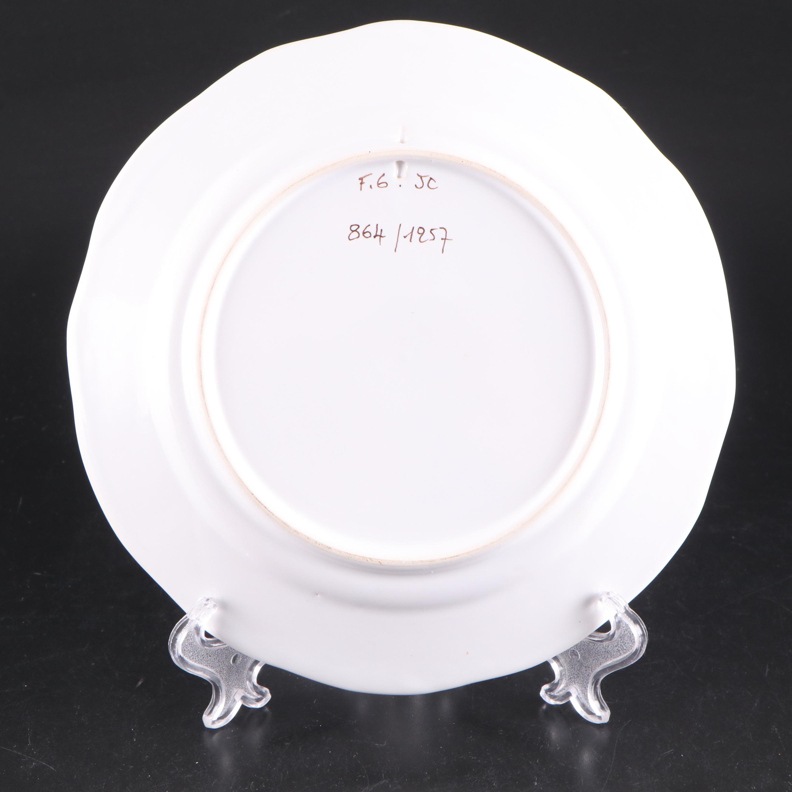 Henriot Faïence Plates and Wall Pocket with Other 19th Century Quimper Plates