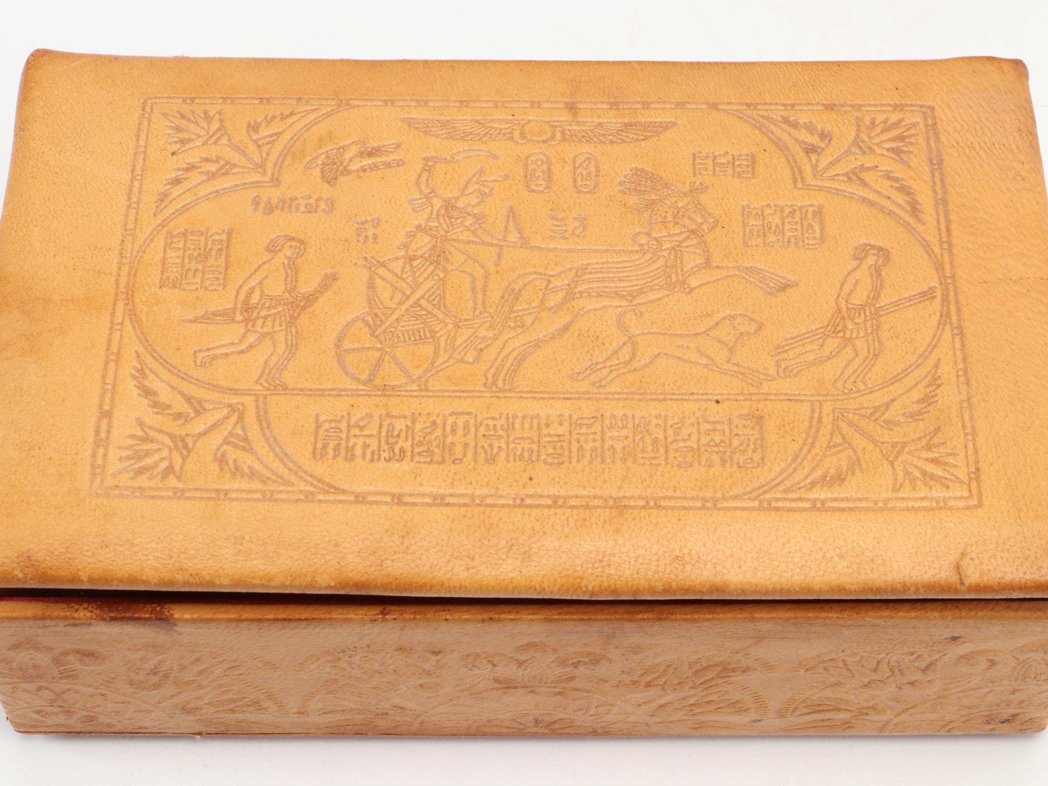 Murray's Silver Plate Egyptian Revival Bowl with Egyptian Figurines and Decor