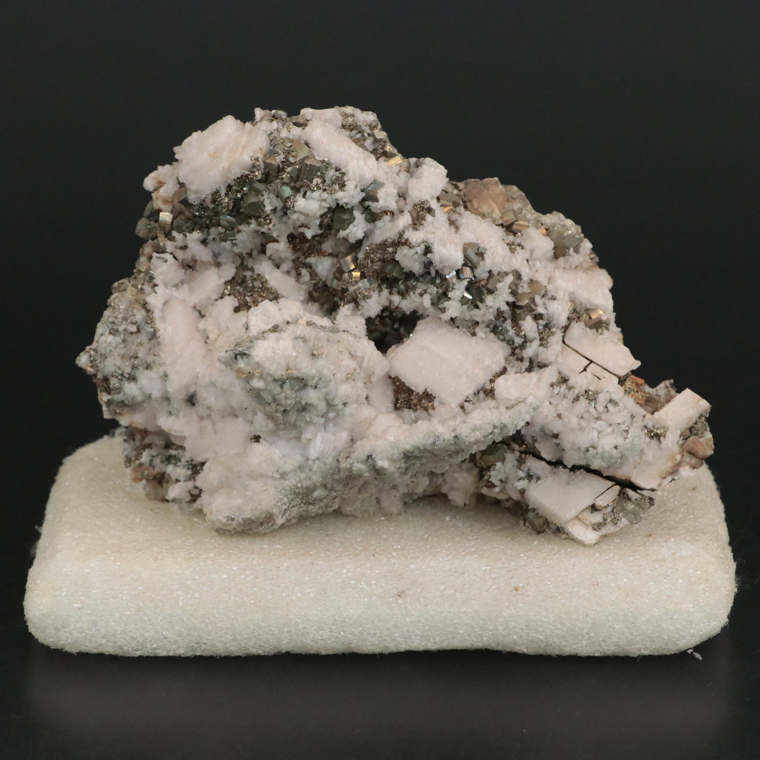 Calcite and Pyrite Cluster Mineral Specimen
