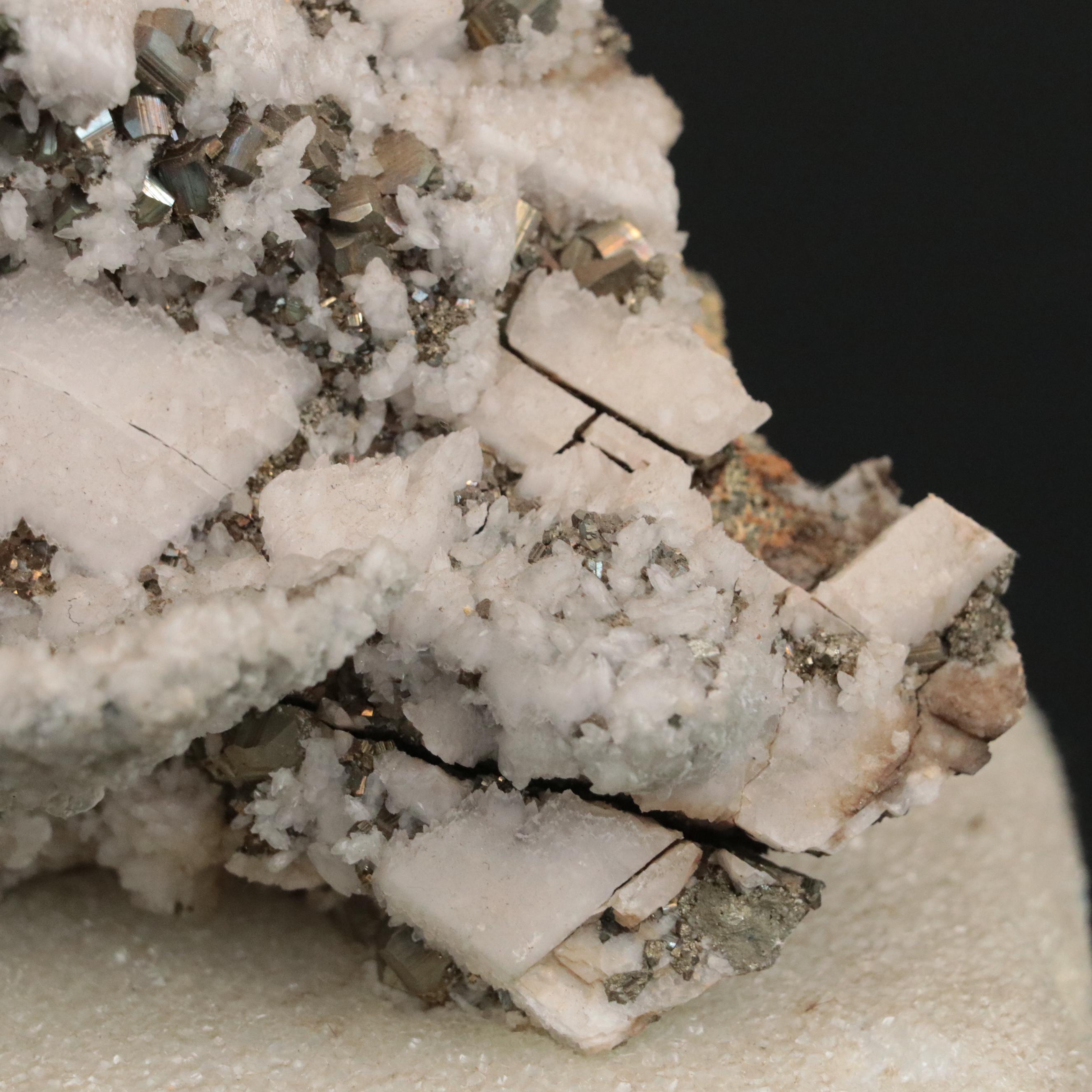 Calcite and Pyrite Cluster Mineral Specimen
