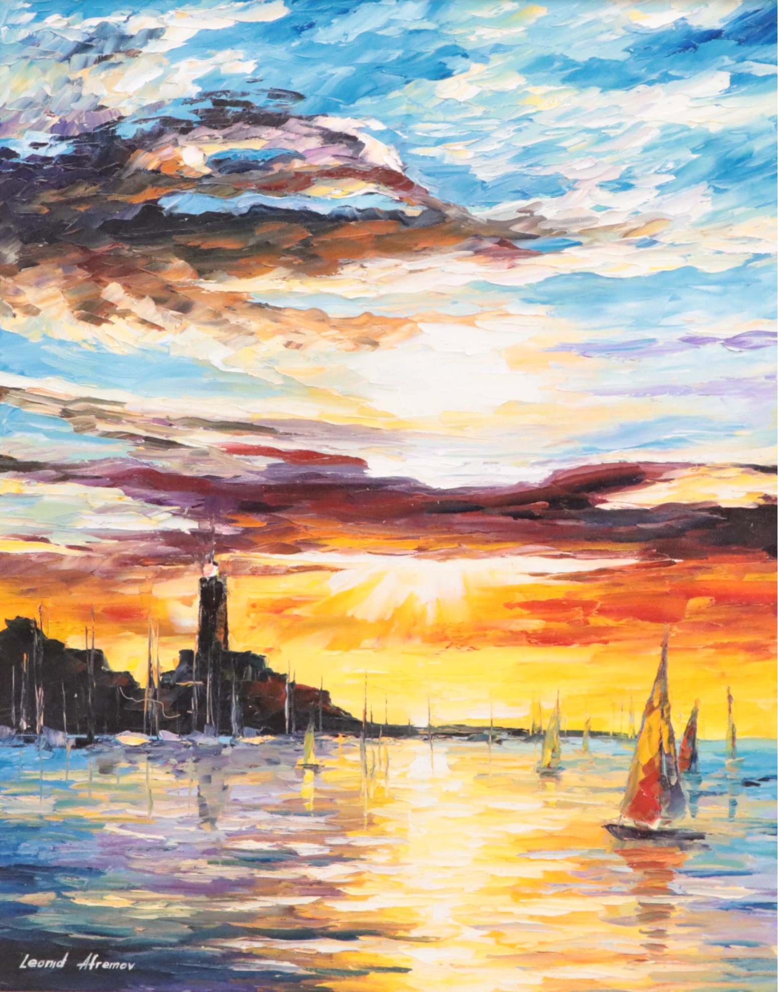 Leonid Afremov  Oil Painting "Gorgeous Range"