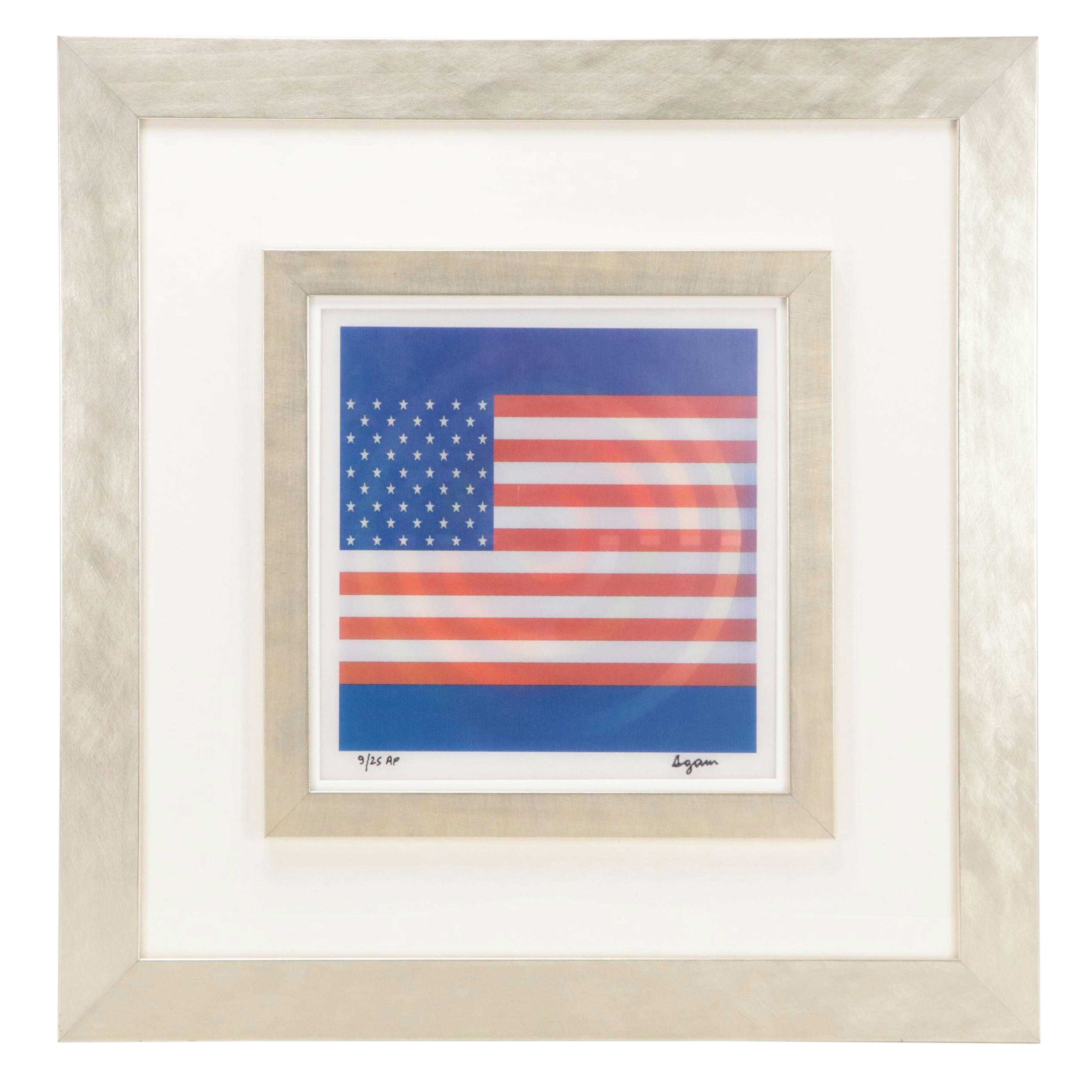 Yaacov Agam Kinetic Agamograph "USA Double Rainbow"