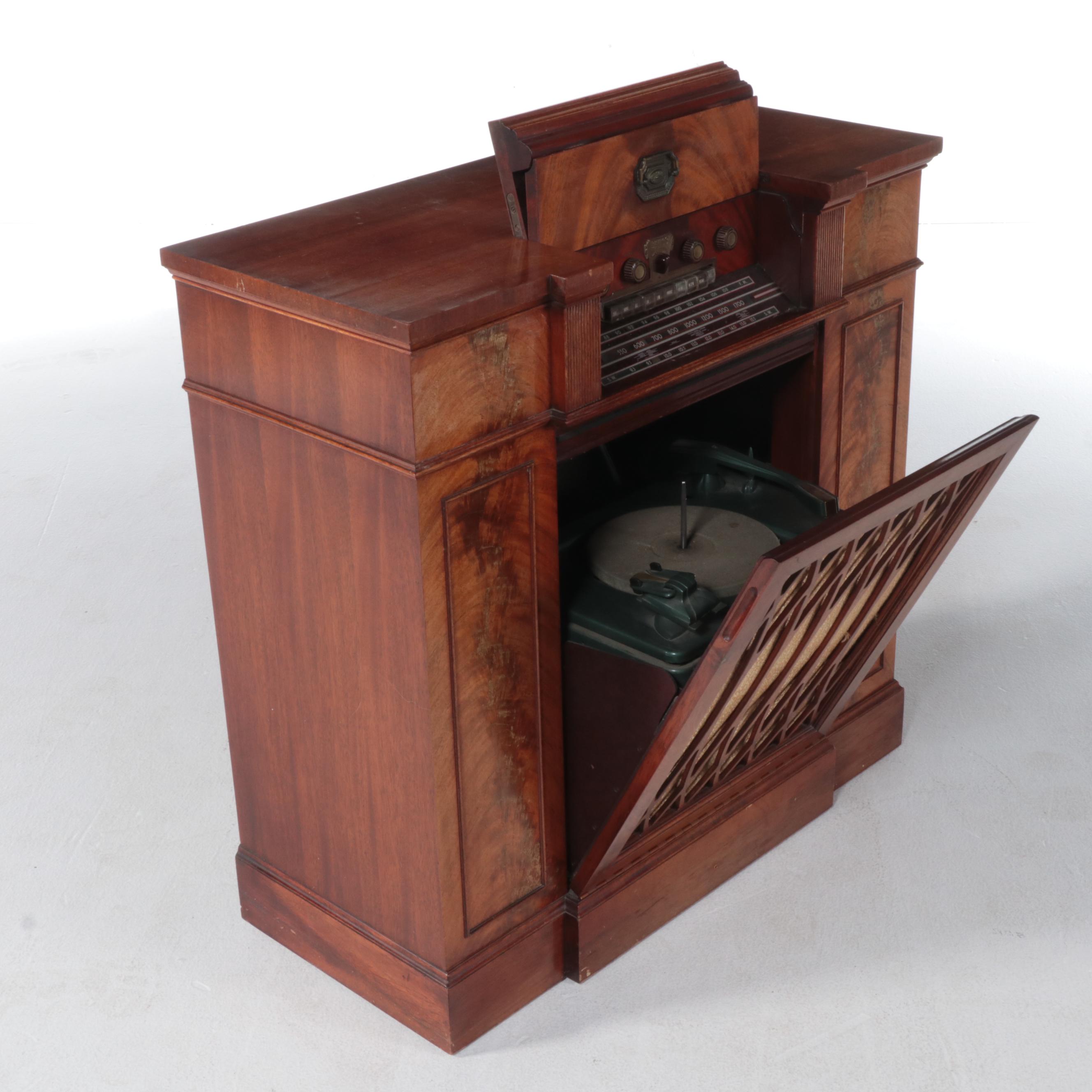 Philco "Model 48-1274" Federal Style Mahogany Stereo with Phonograph, circa 1948