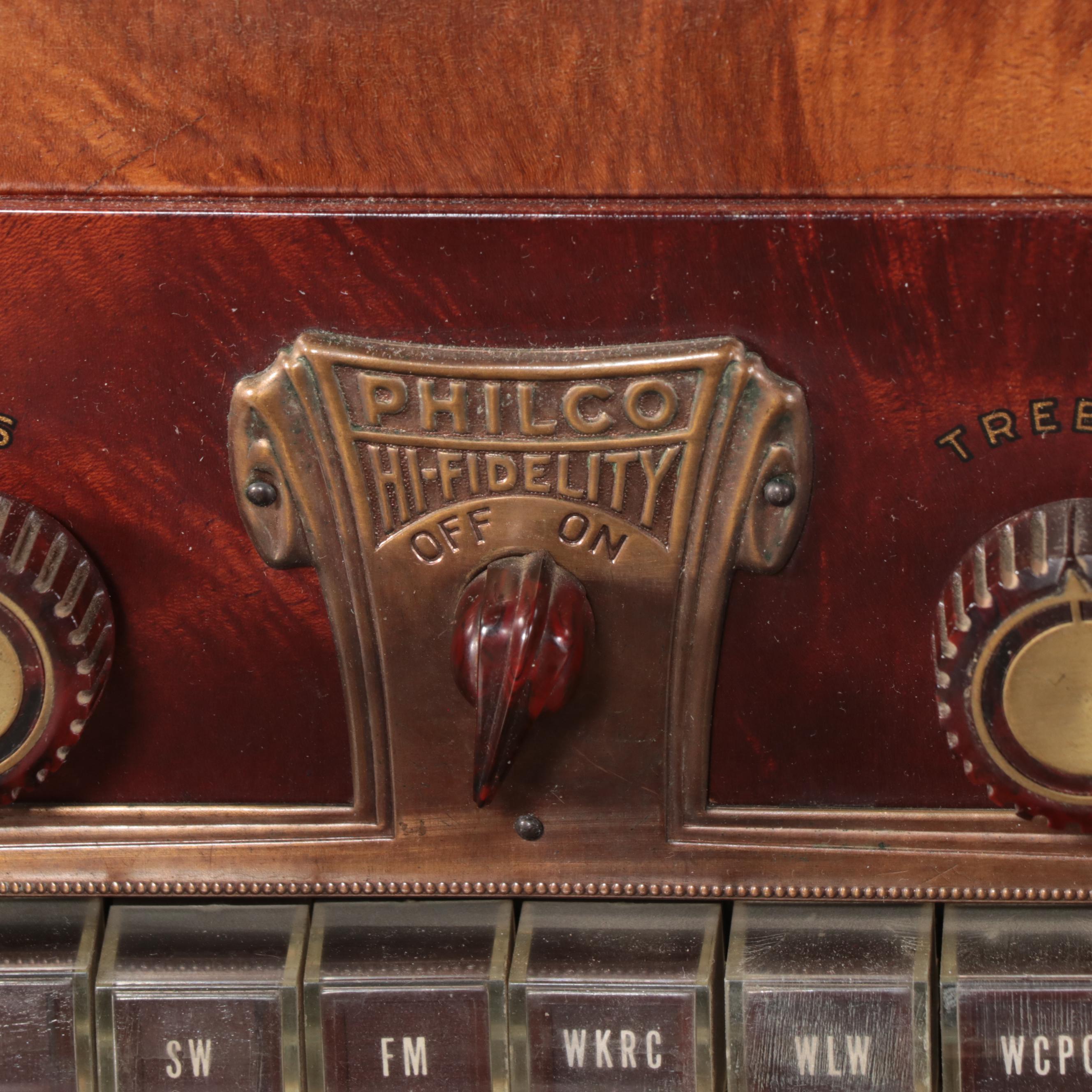 Philco "Model 48-1274" Federal Style Mahogany Stereo with Phonograph, circa 1948