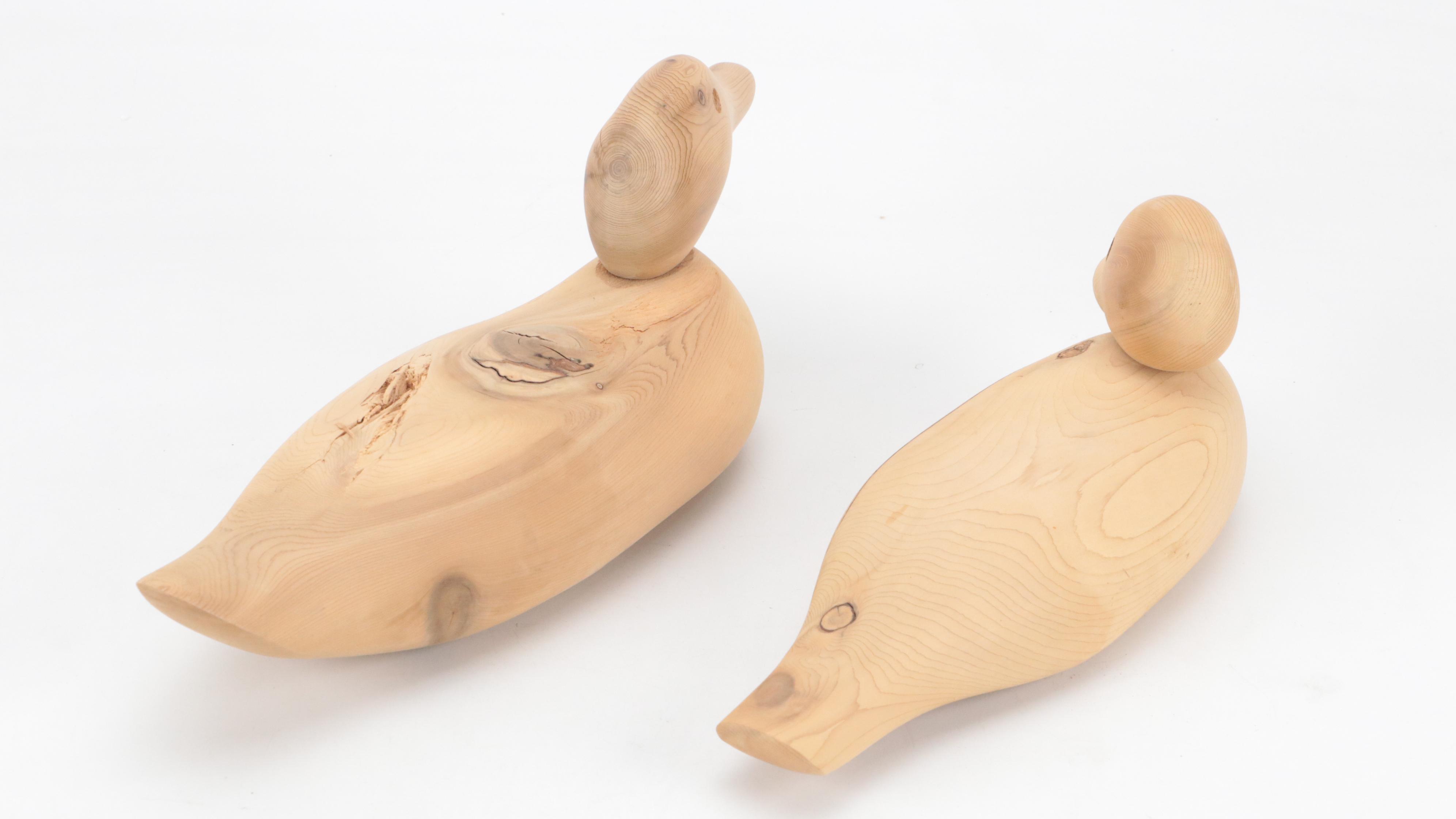 Unfinished Wood Duck Figurine Blanks